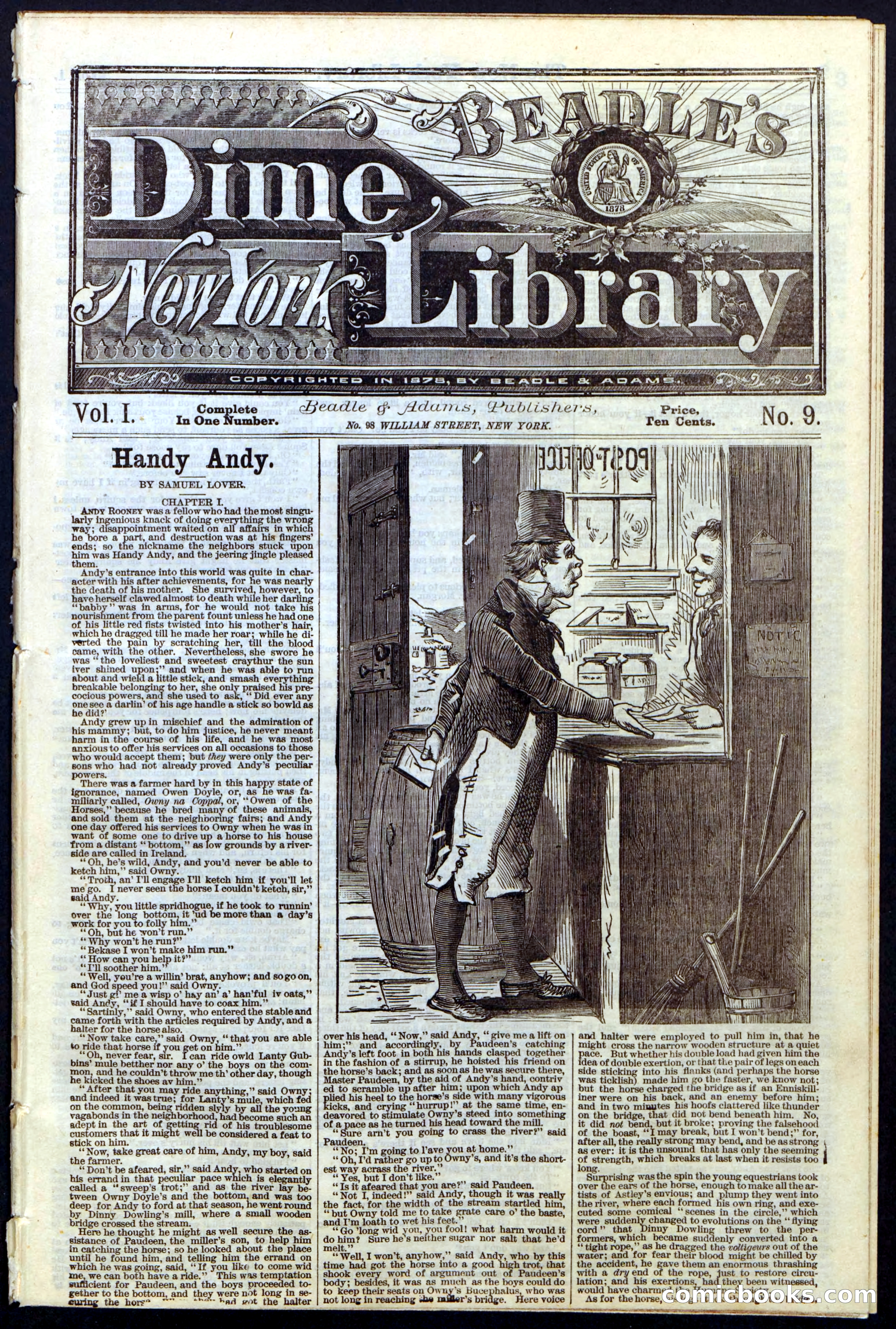 Beadle's Dime Library No. 9