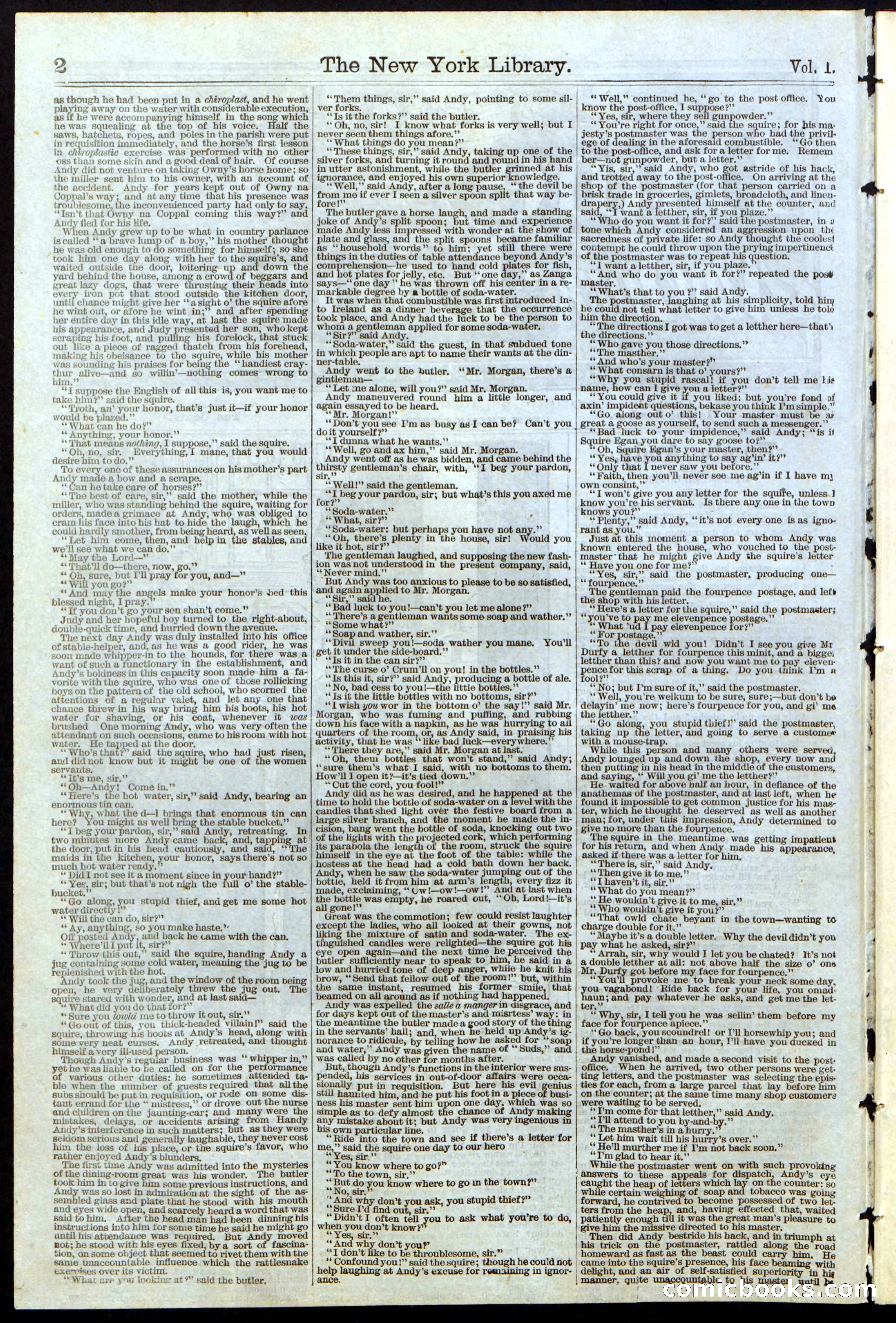 Beadle's Dime Library No. 9 — page 2 of 56