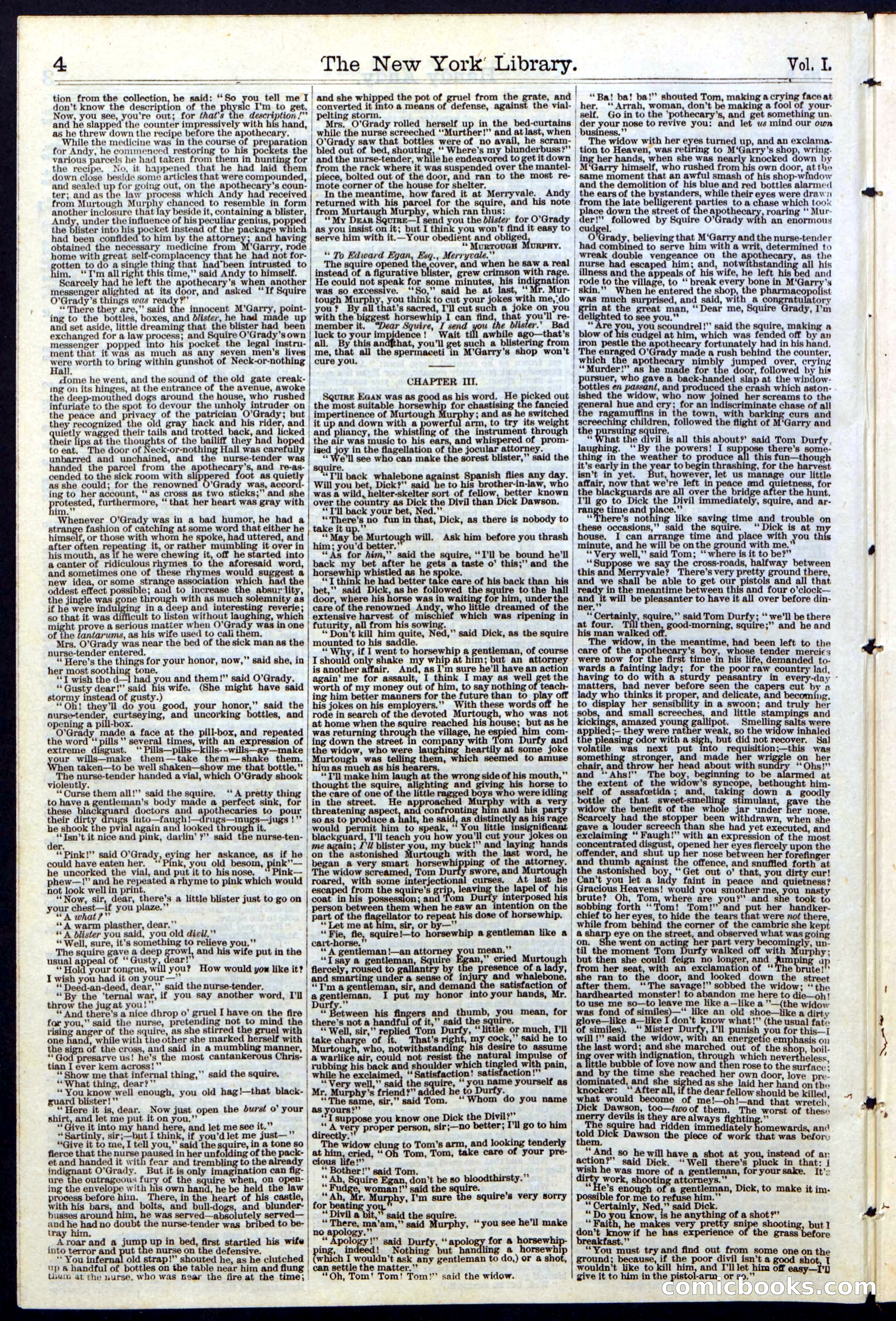 Beadle's Dime Library No. 9 — page 4 of 56