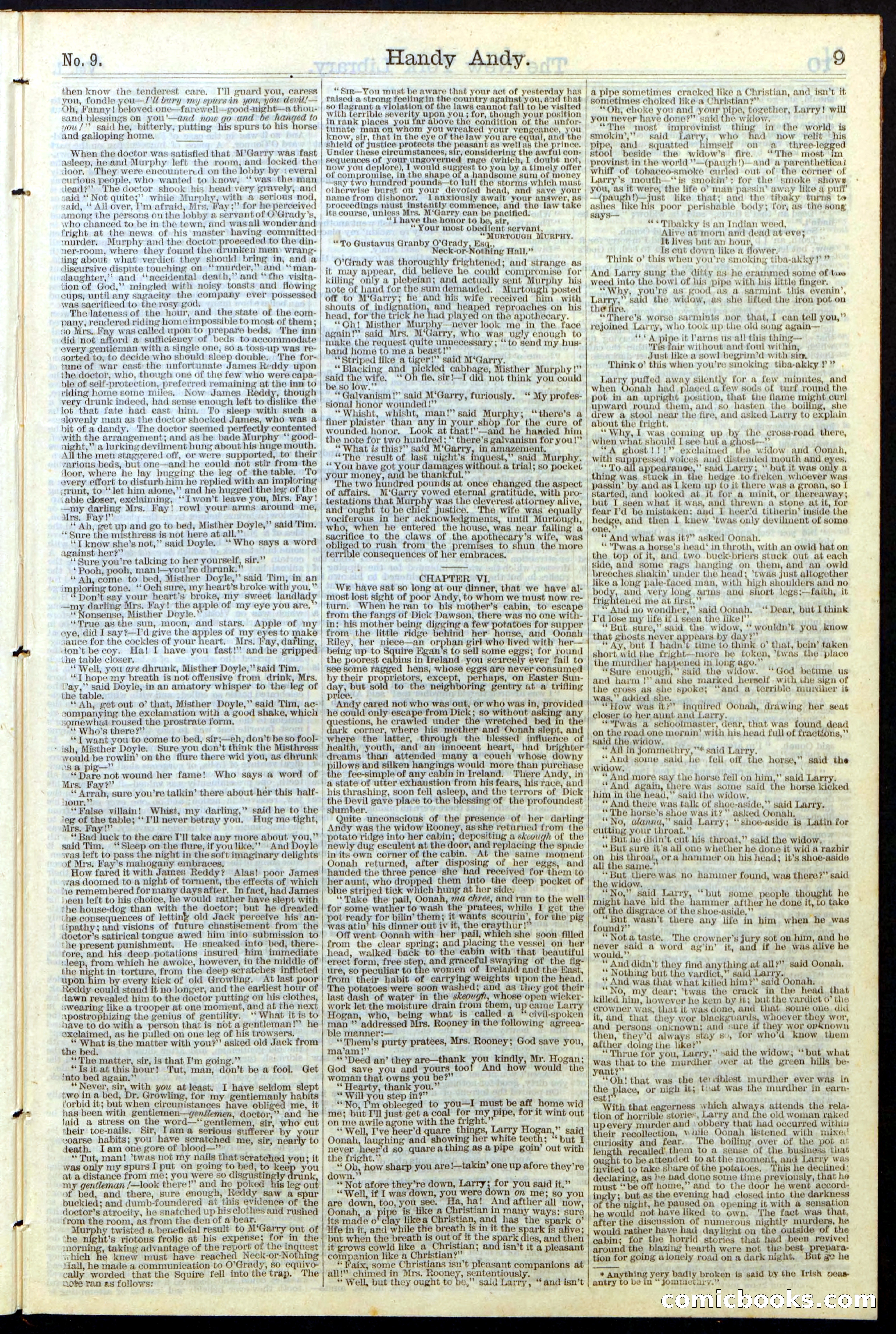 Beadle's Dime Library No. 9 — page 9 of 56