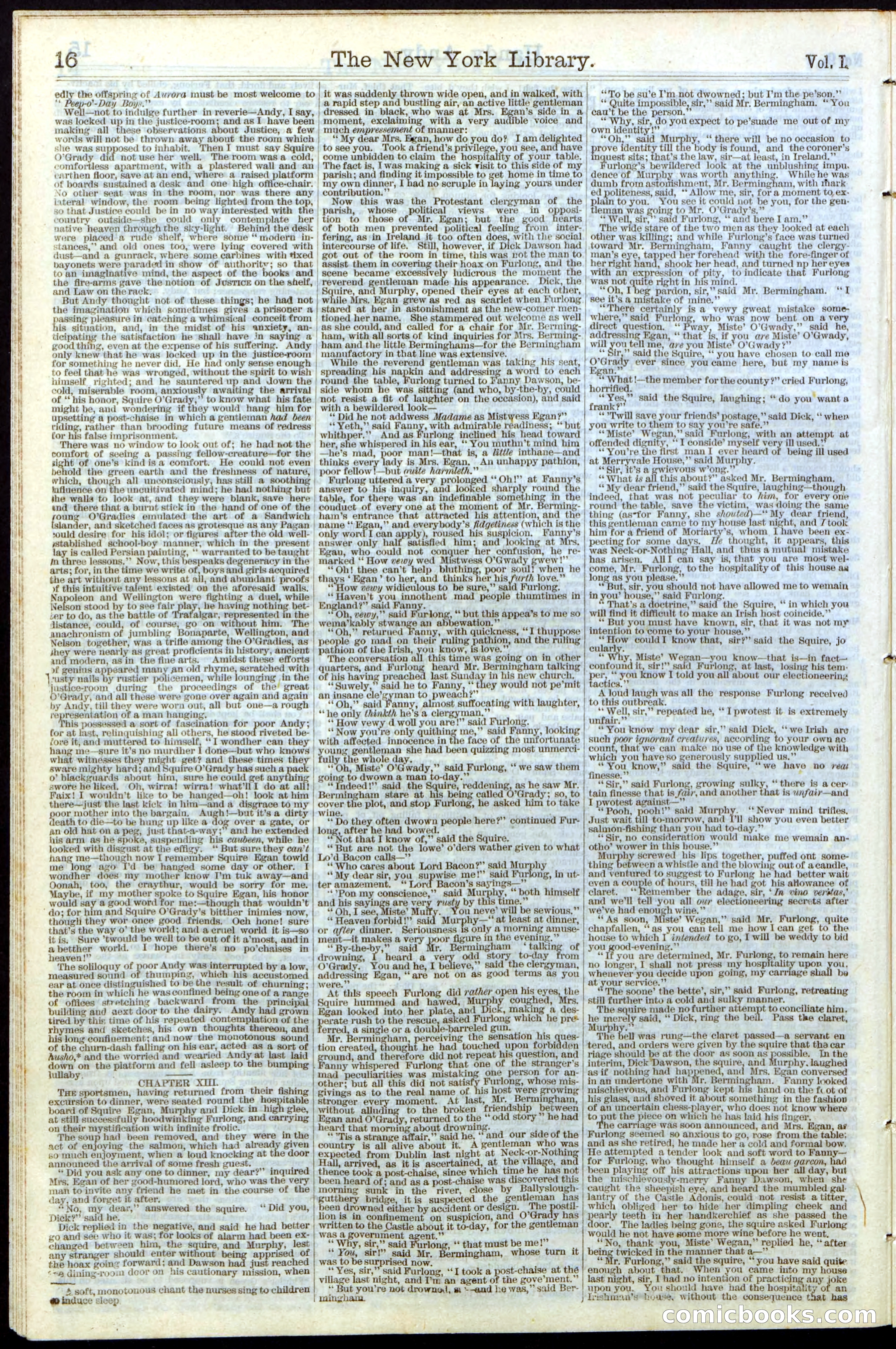 Beadle's Dime Library No. 9 — page 16 of 56