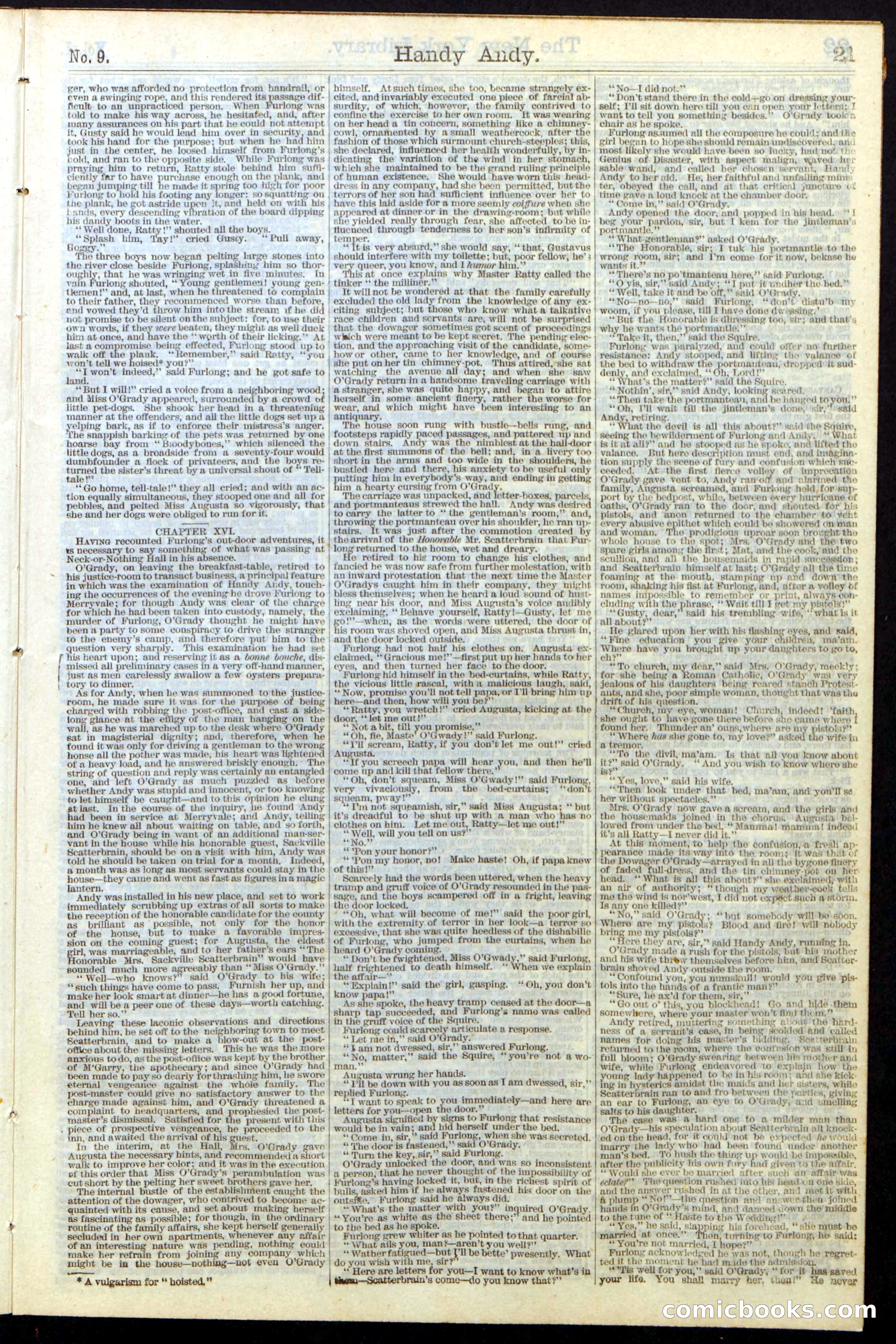 Beadle's Dime Library No. 9 — page 21 of 56