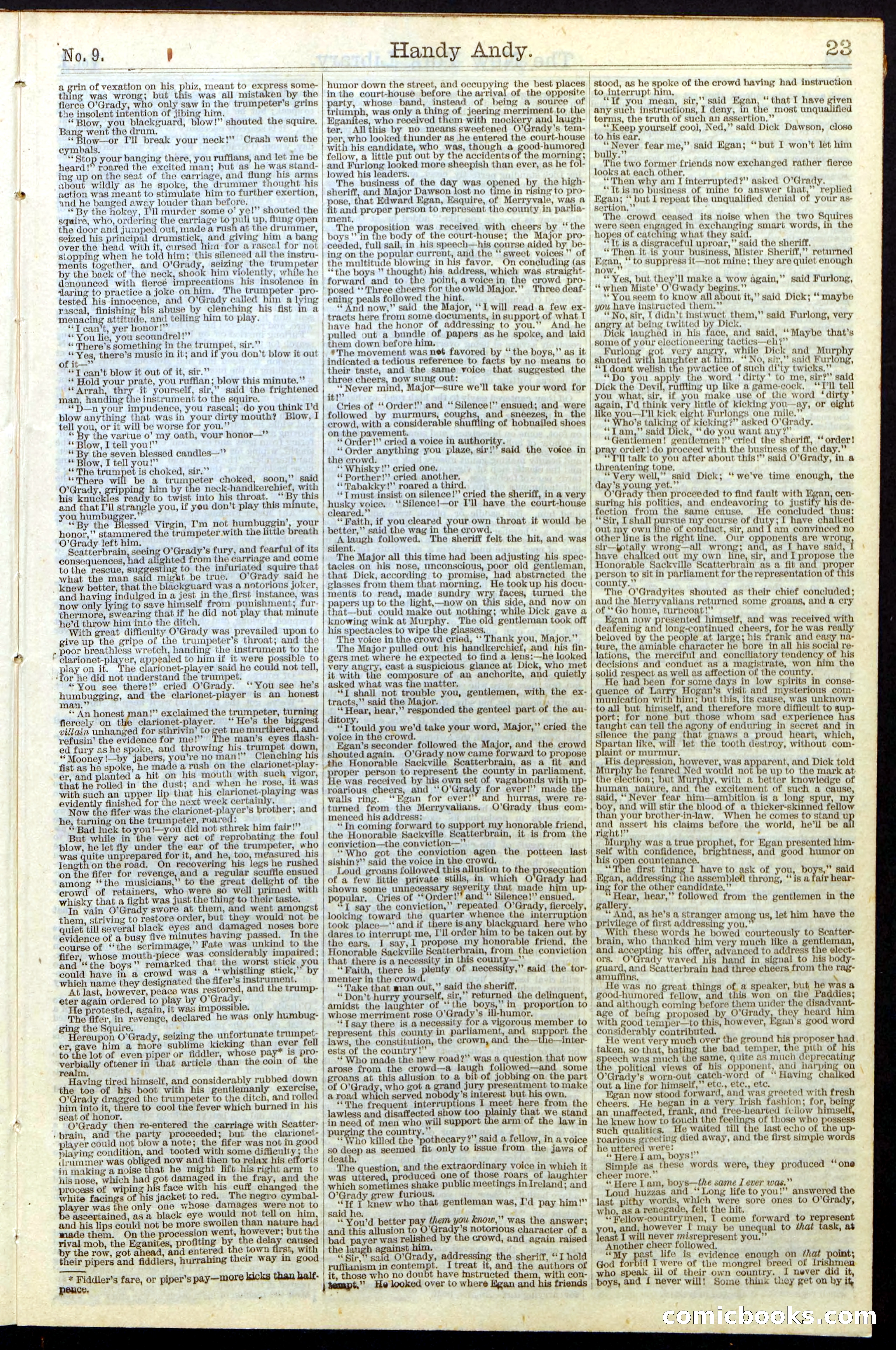 Beadle's Dime Library No. 9 — page 23 of 56