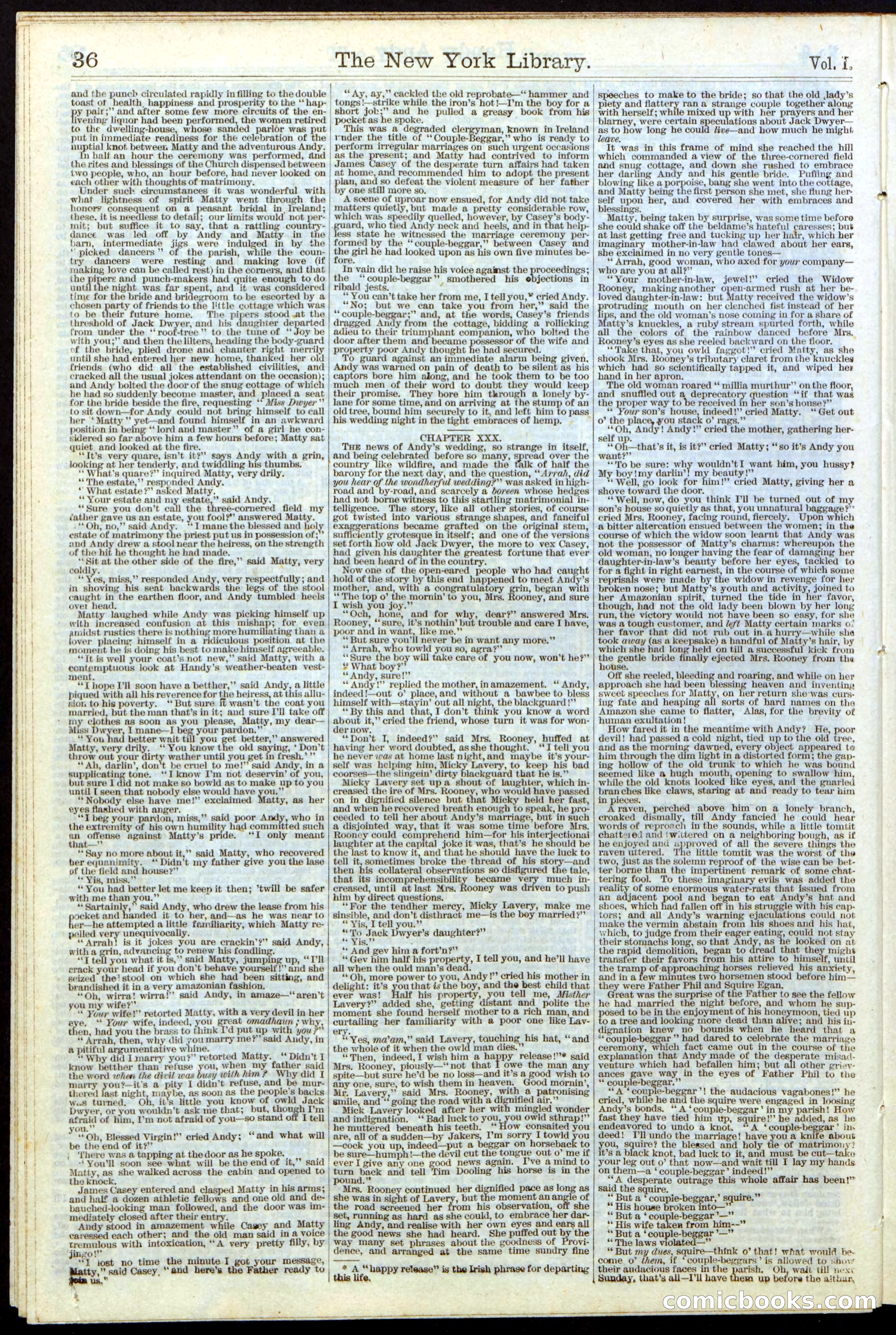 Beadle's Dime Library No. 9 — page 36 of 56