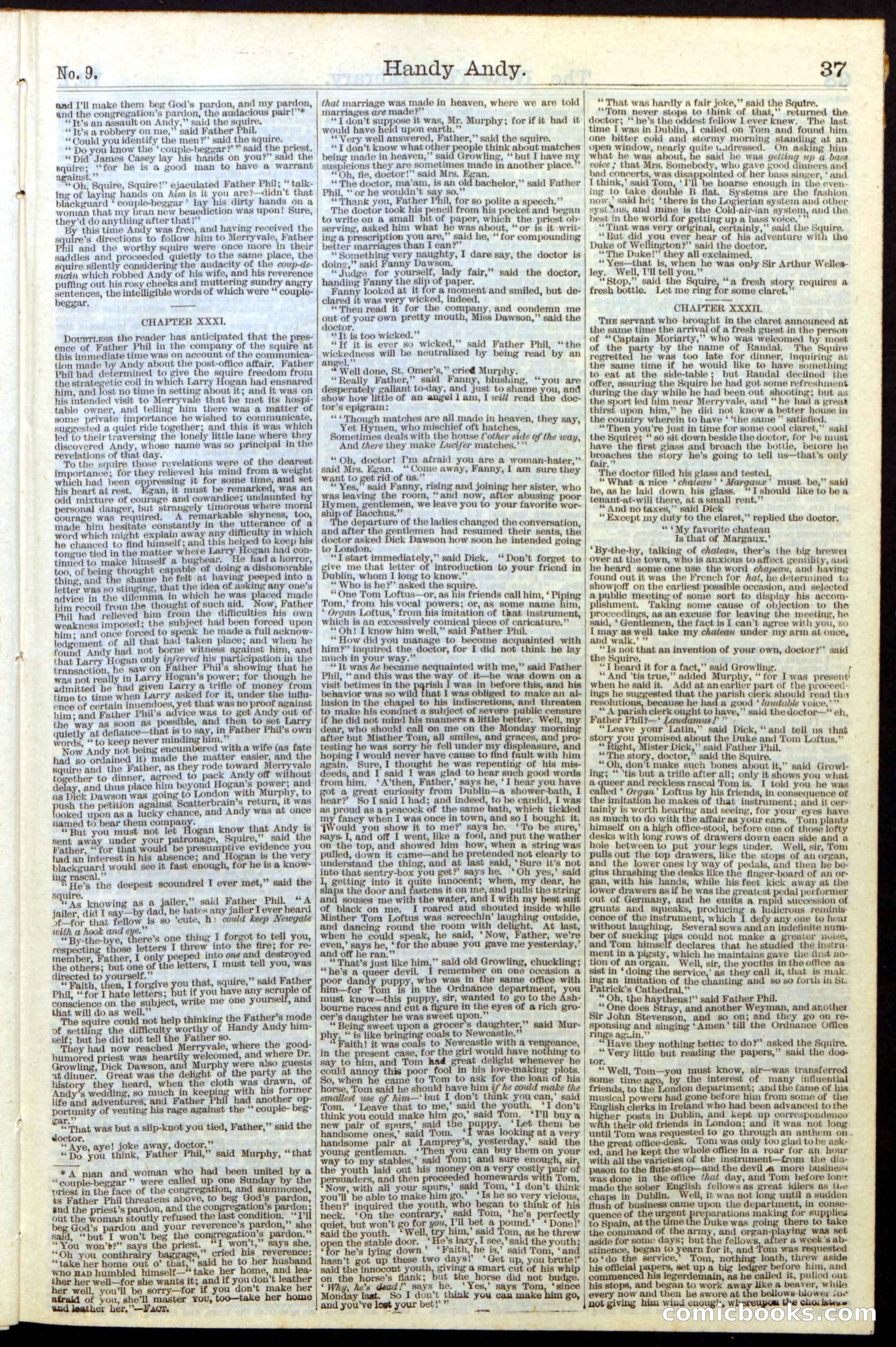 Beadle's Dime Library No. 9 — page 37 of 56