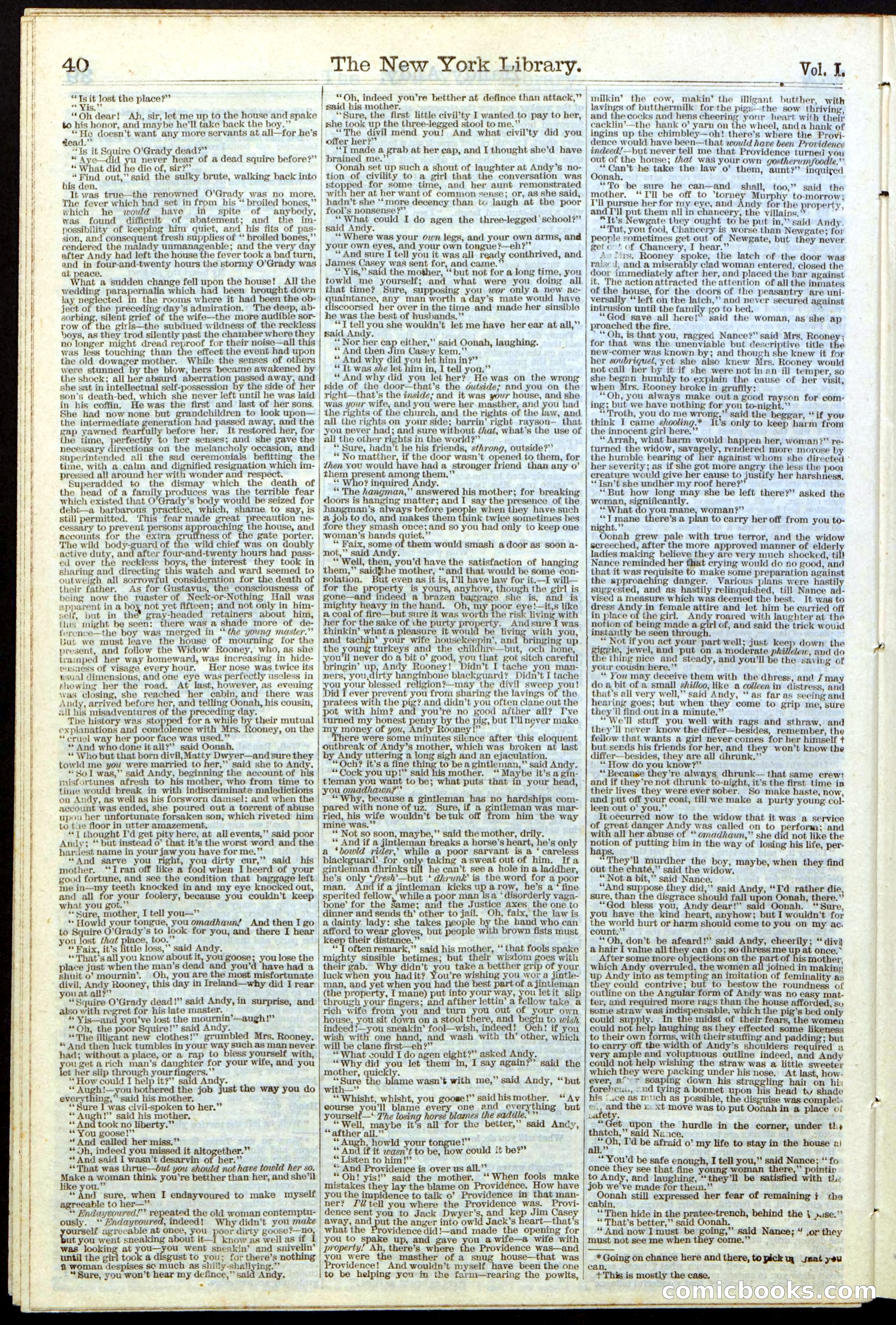 Beadle's Dime Library No. 9 — page 40 of 56