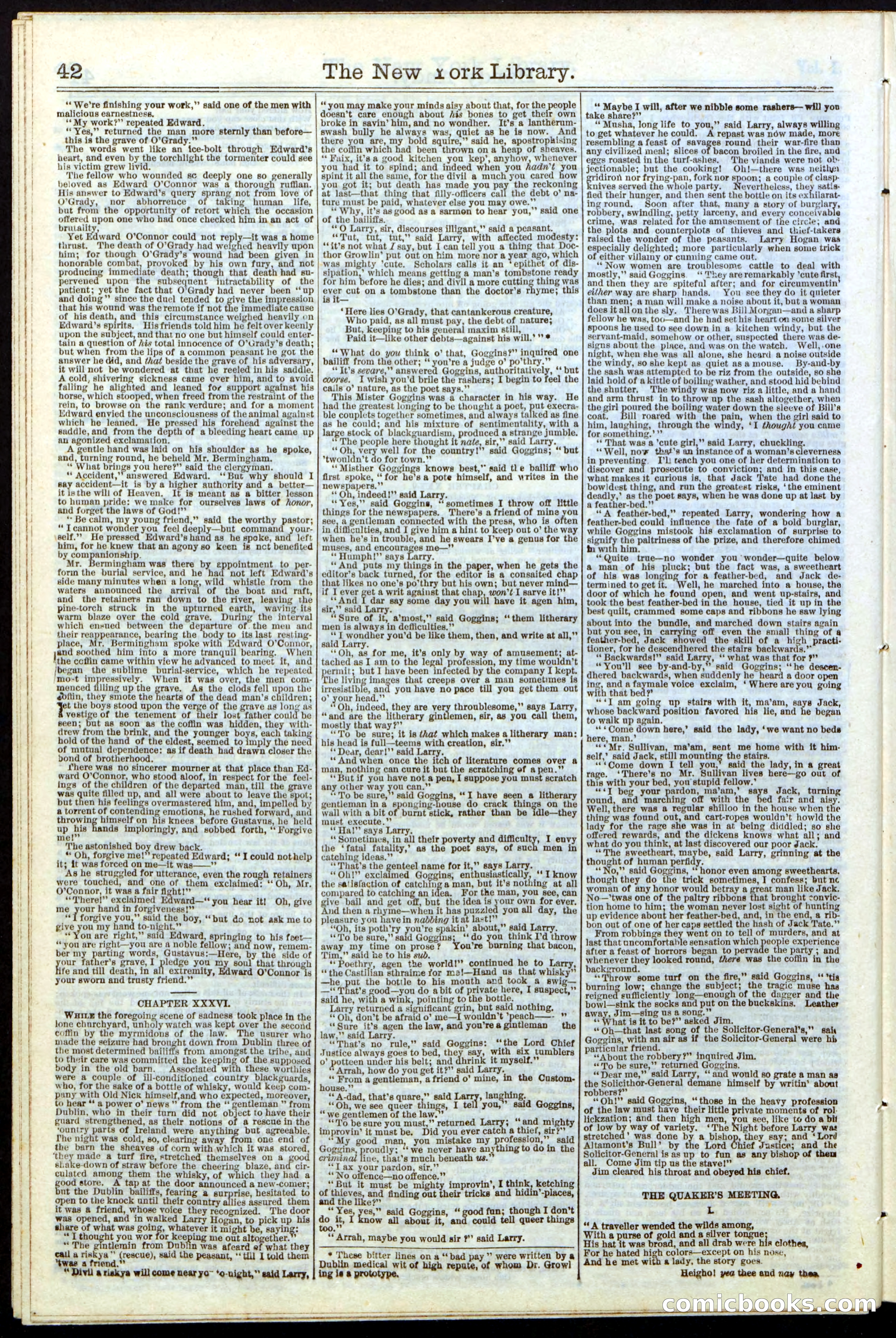 Beadle's Dime Library No. 9 — page 42 of 56