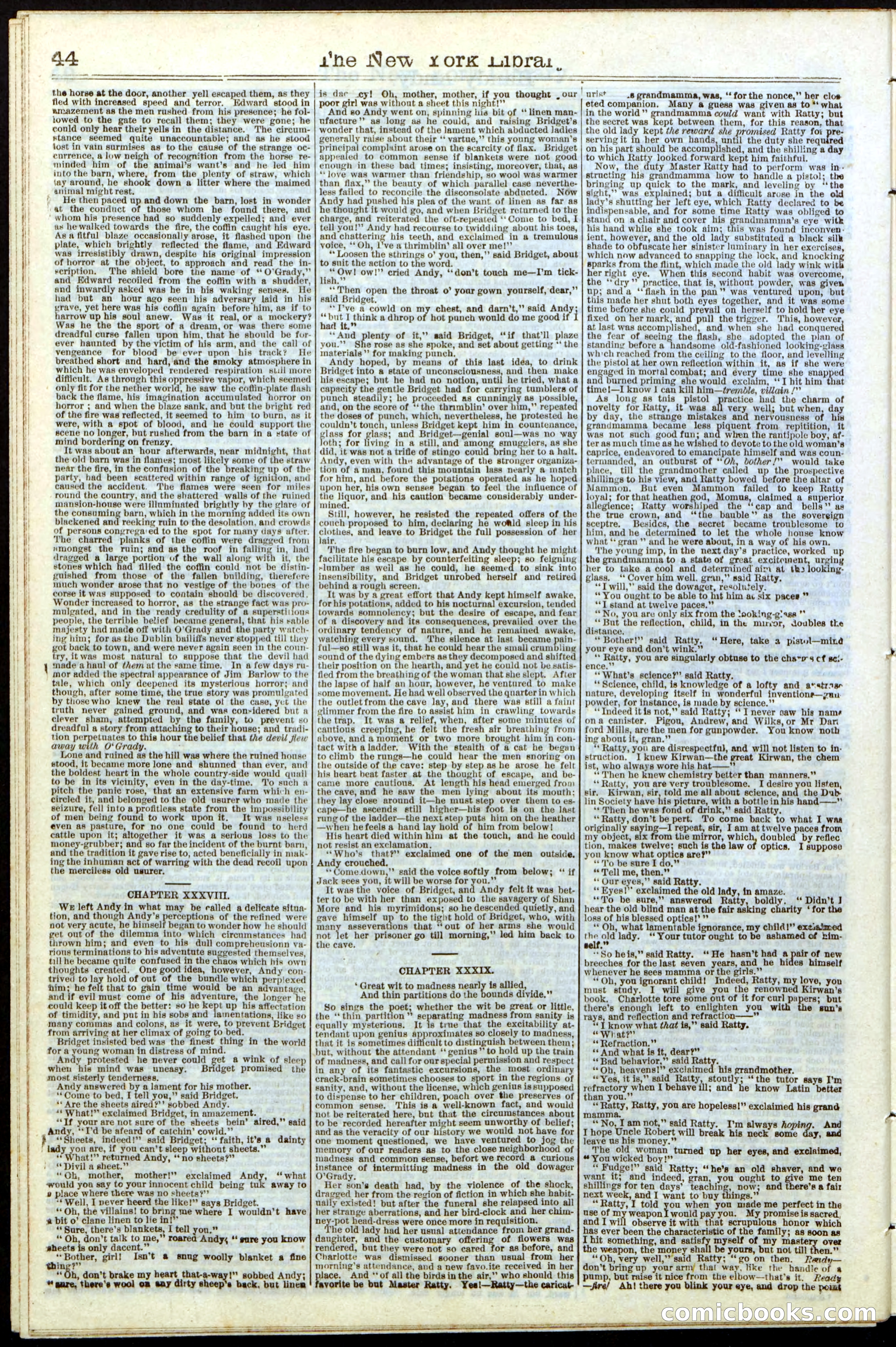 Beadle's Dime Library No. 9 — page 44 of 56