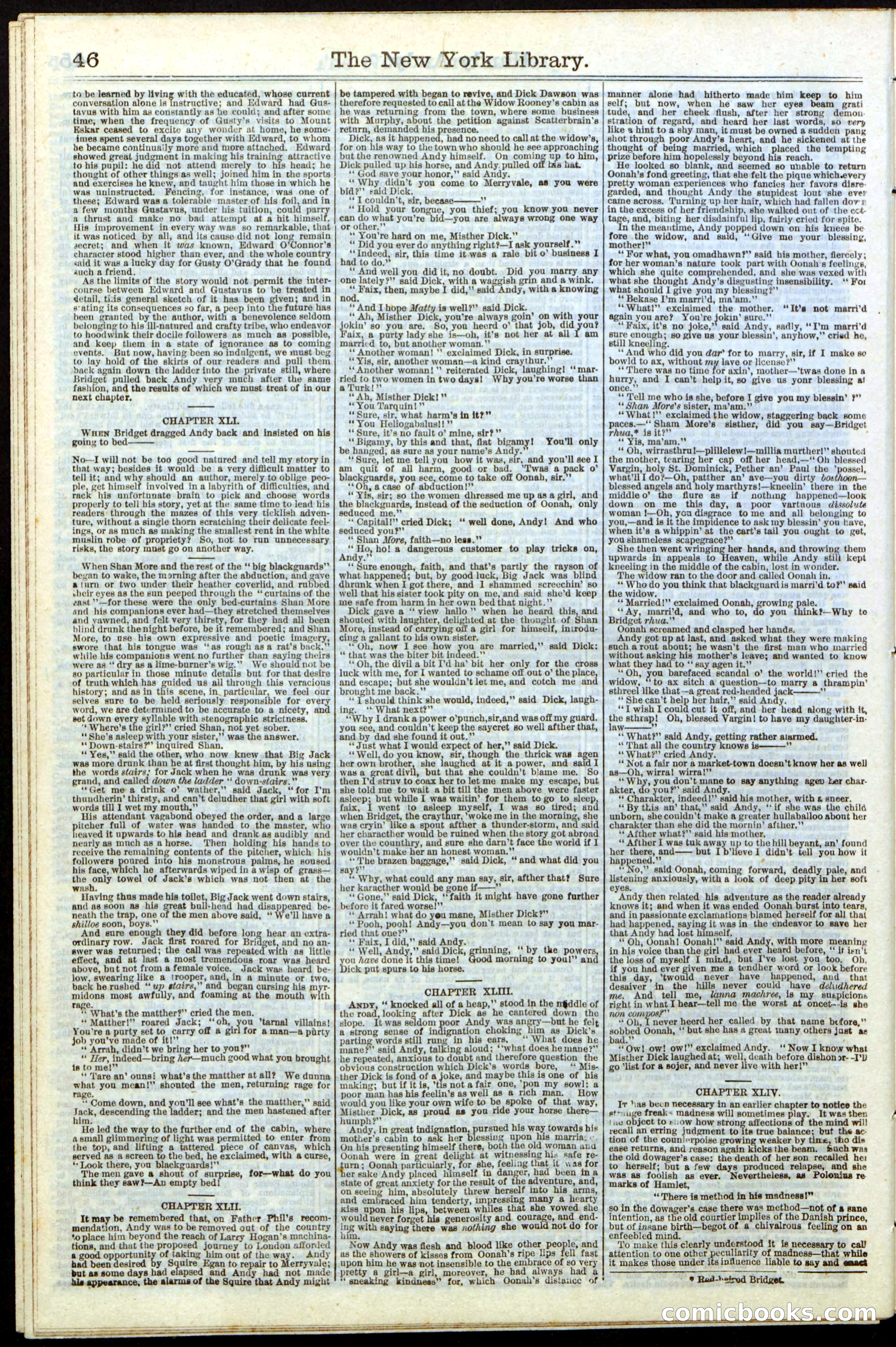 Beadle's Dime Library No. 9 — page 46 of 56