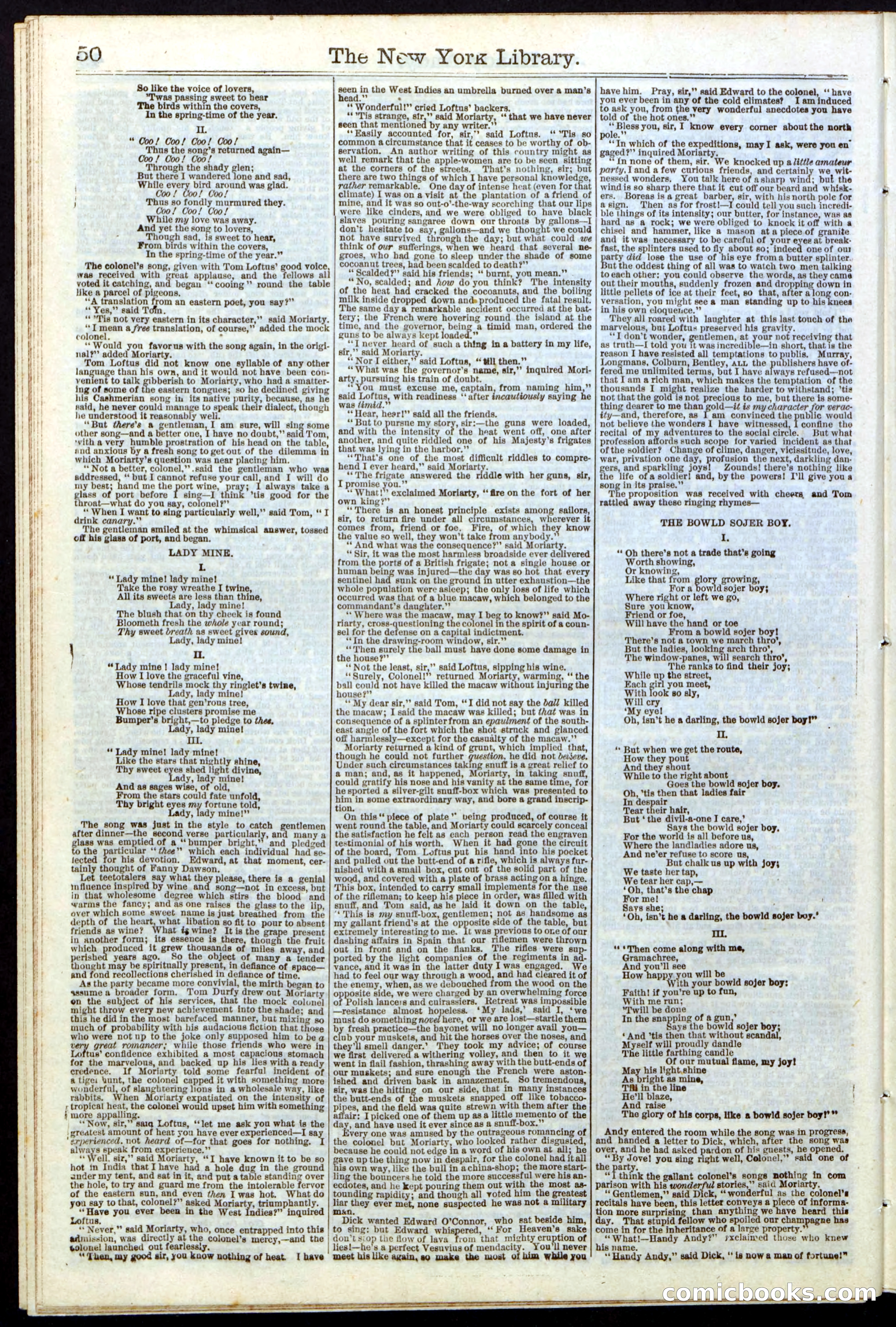 Beadle's Dime Library No. 9 — page 50 of 56