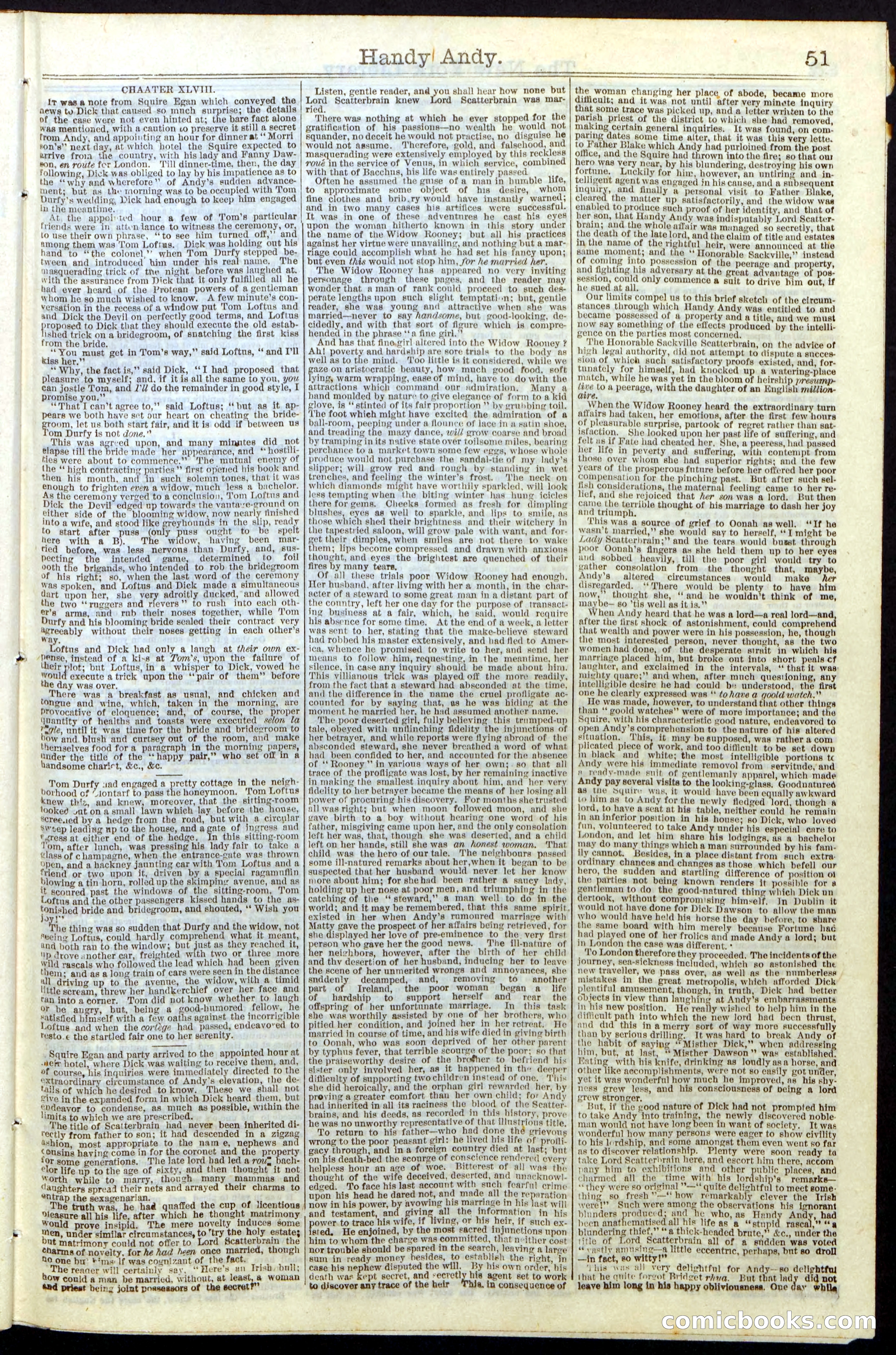 Beadle's Dime Library No. 9 — page 51 of 56