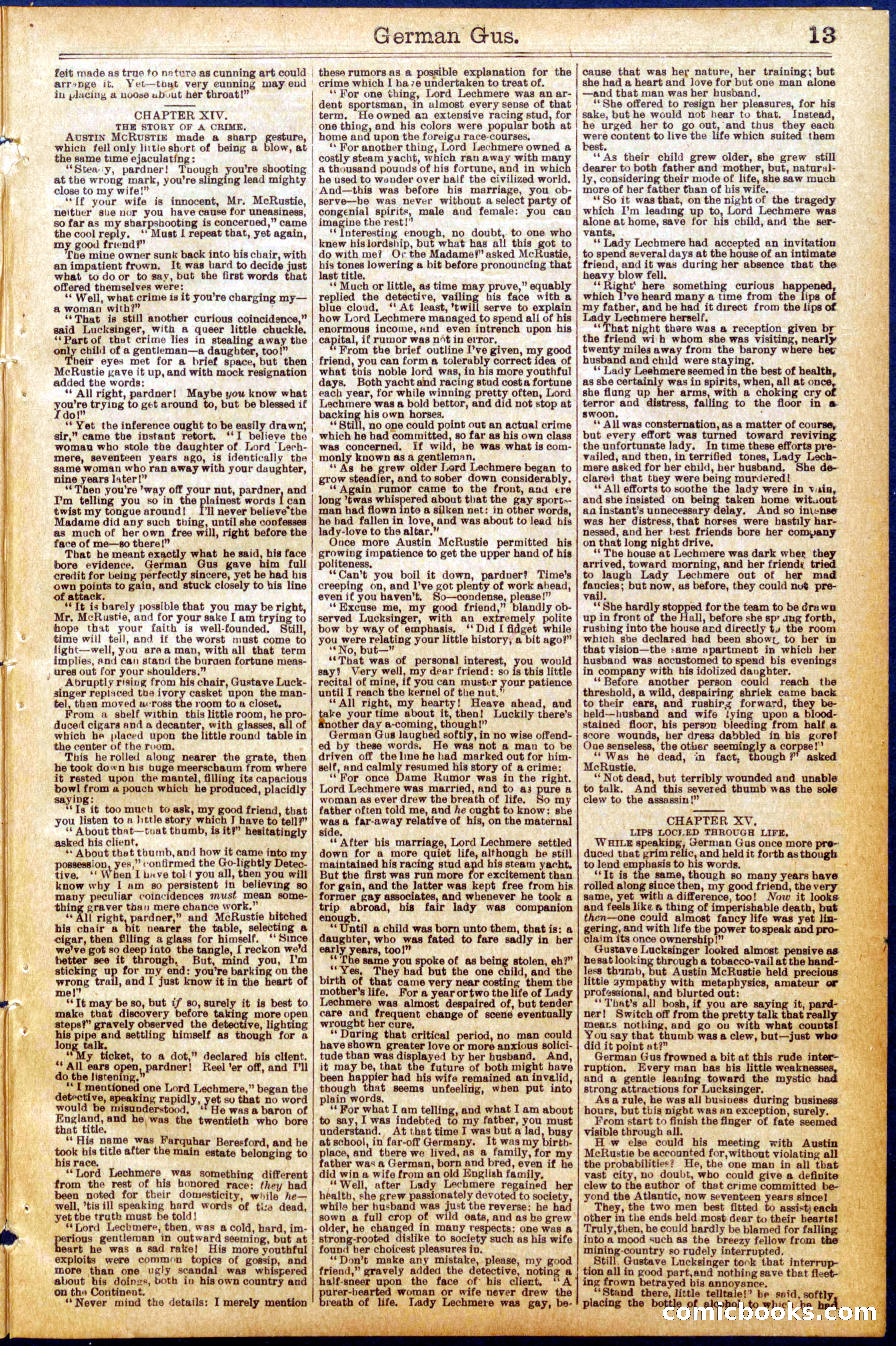 Beadle's New York Dime Library No. 937 — page 13 of 32