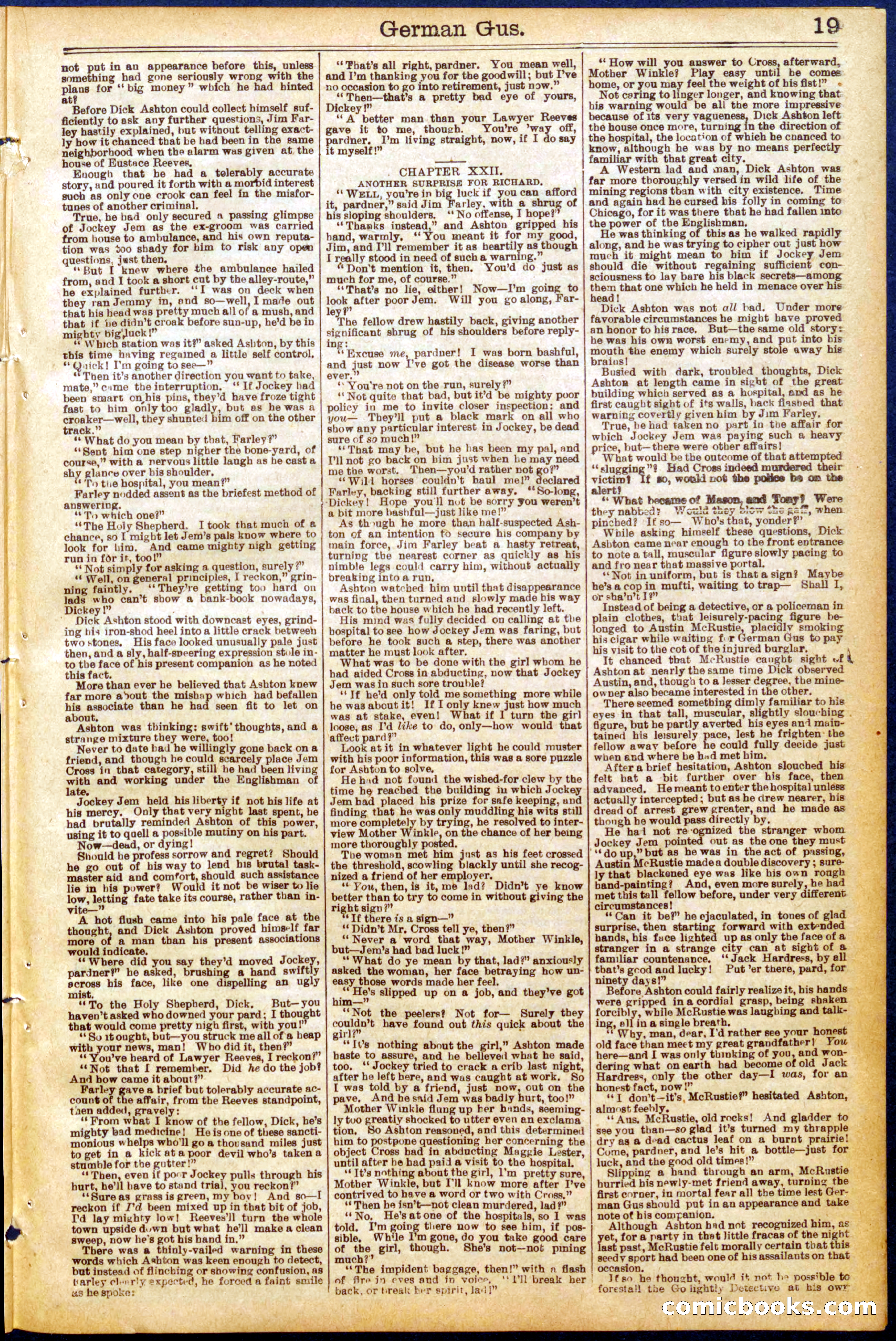 Beadle's New York Dime Library No. 937 — page 19 of 32