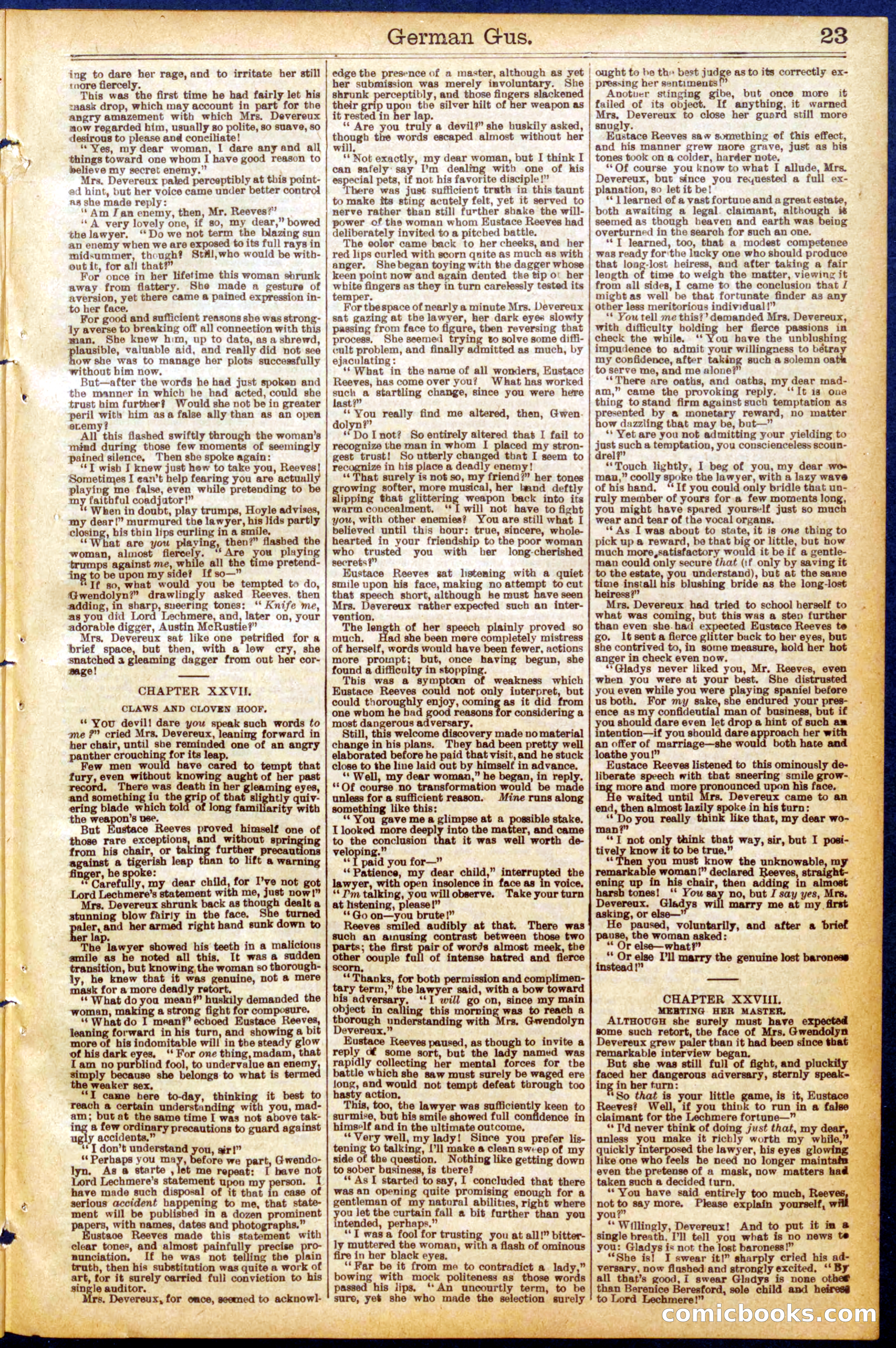 Beadle's New York Dime Library No. 937 — page 23 of 32