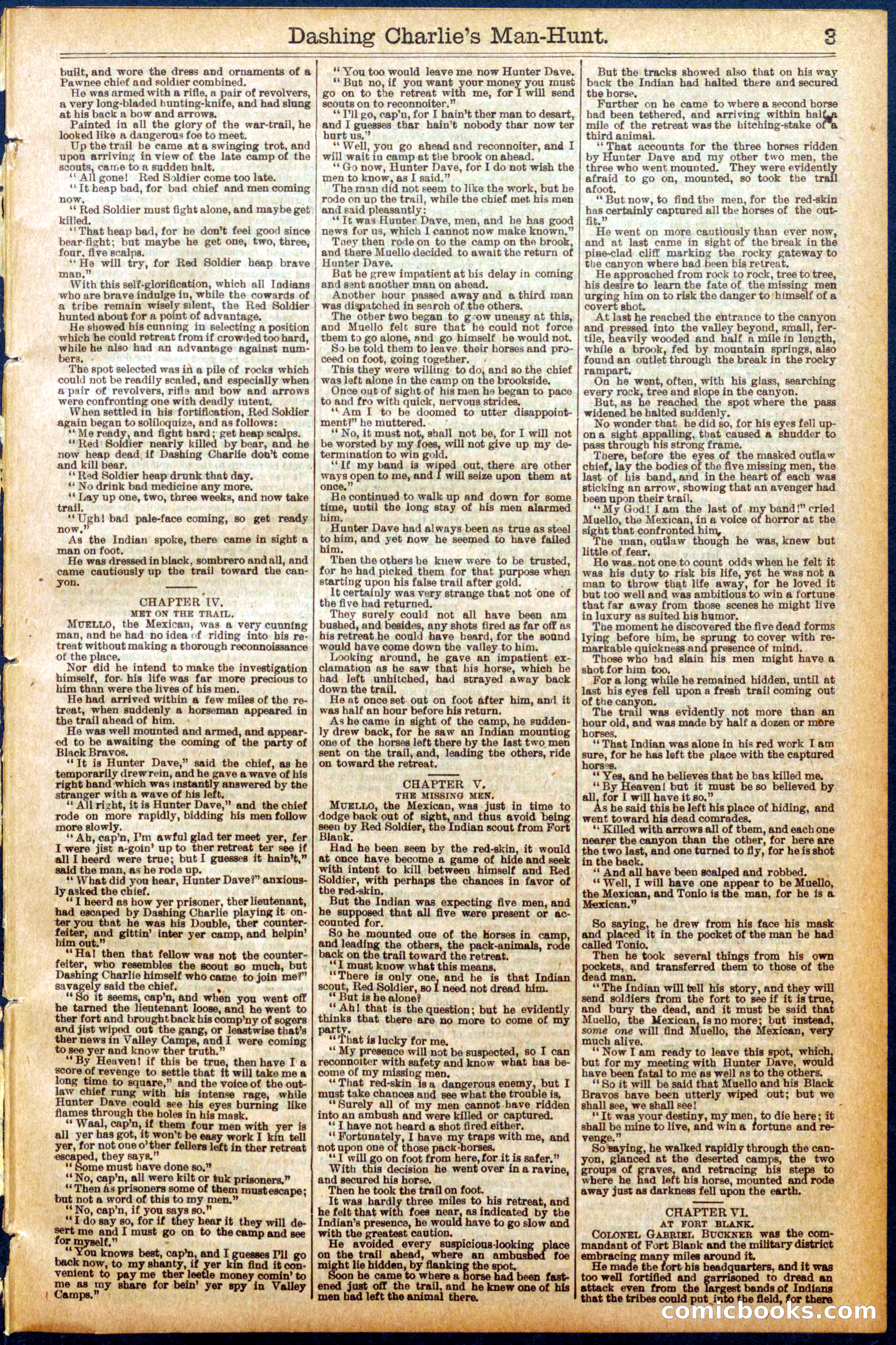Beadle's Dime Library No. 939: Dashing Charlie's Man Hunt — page 3 of 32
