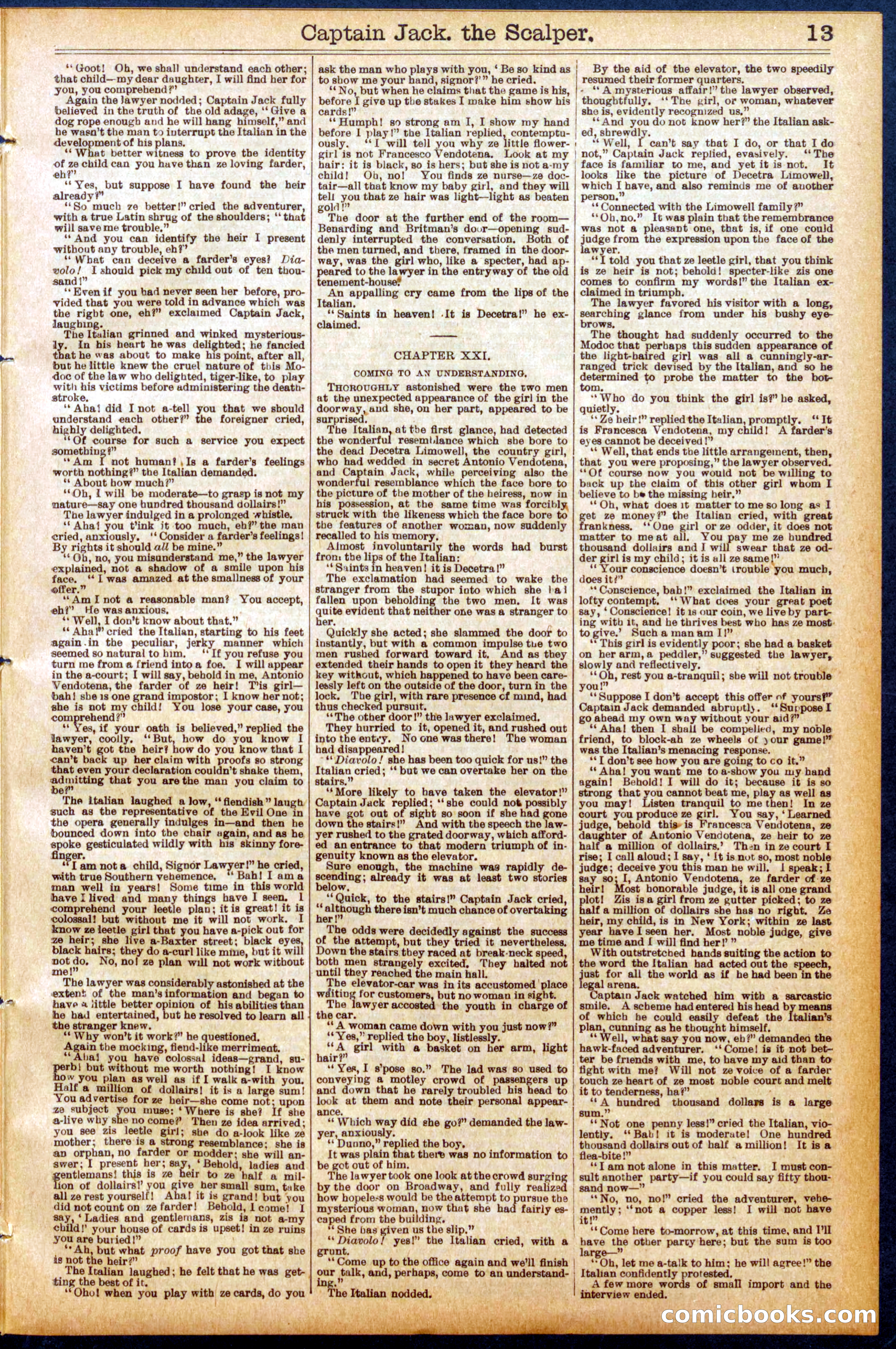 Beadle's Dime Library No. 940: Captain Jack the Scalper — page 13 of 32