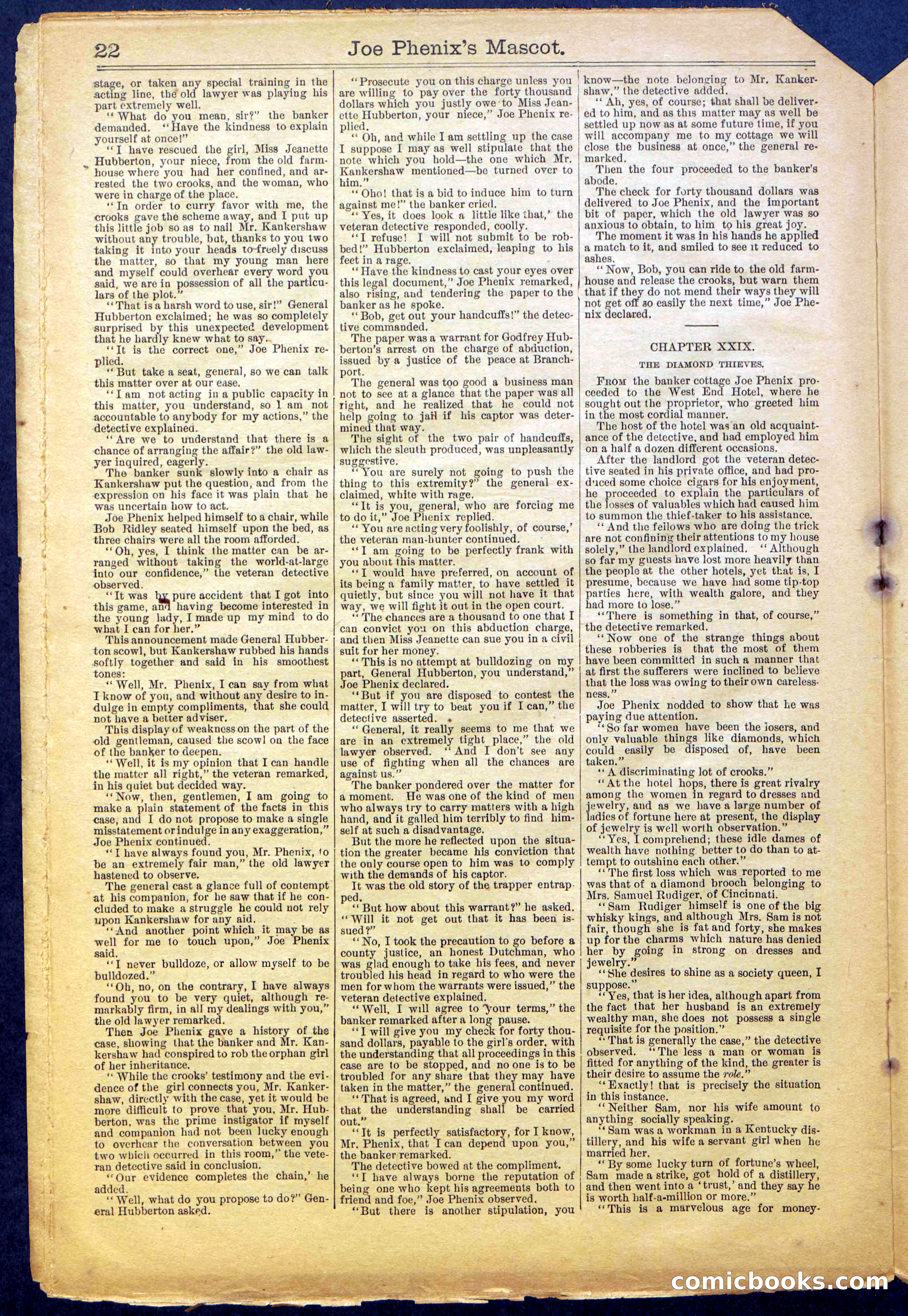 Beadle's Dime Library No. 965 — page 22 of 32