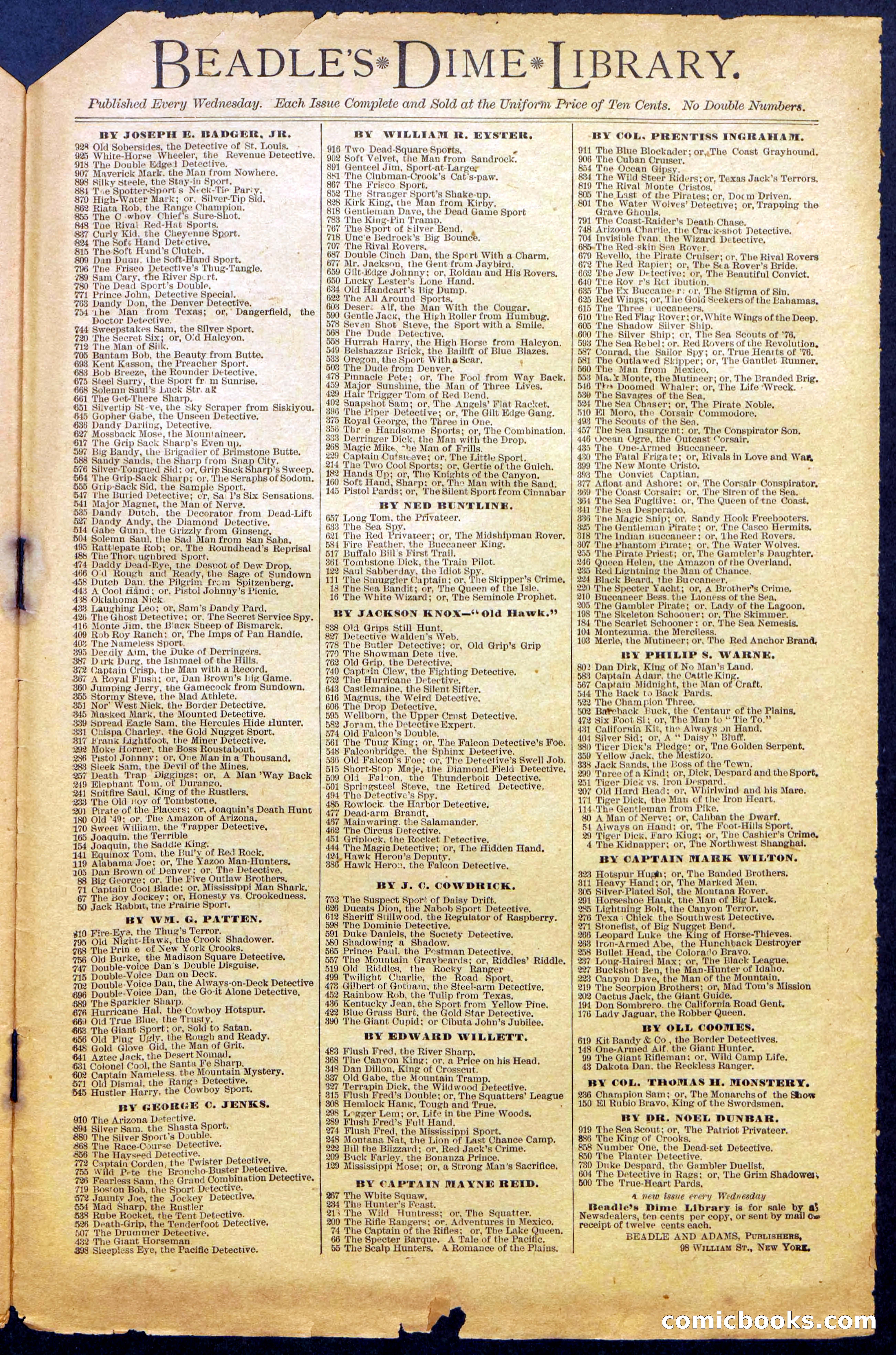 Beadle's Dime Library No. 965 — page 31 of 32