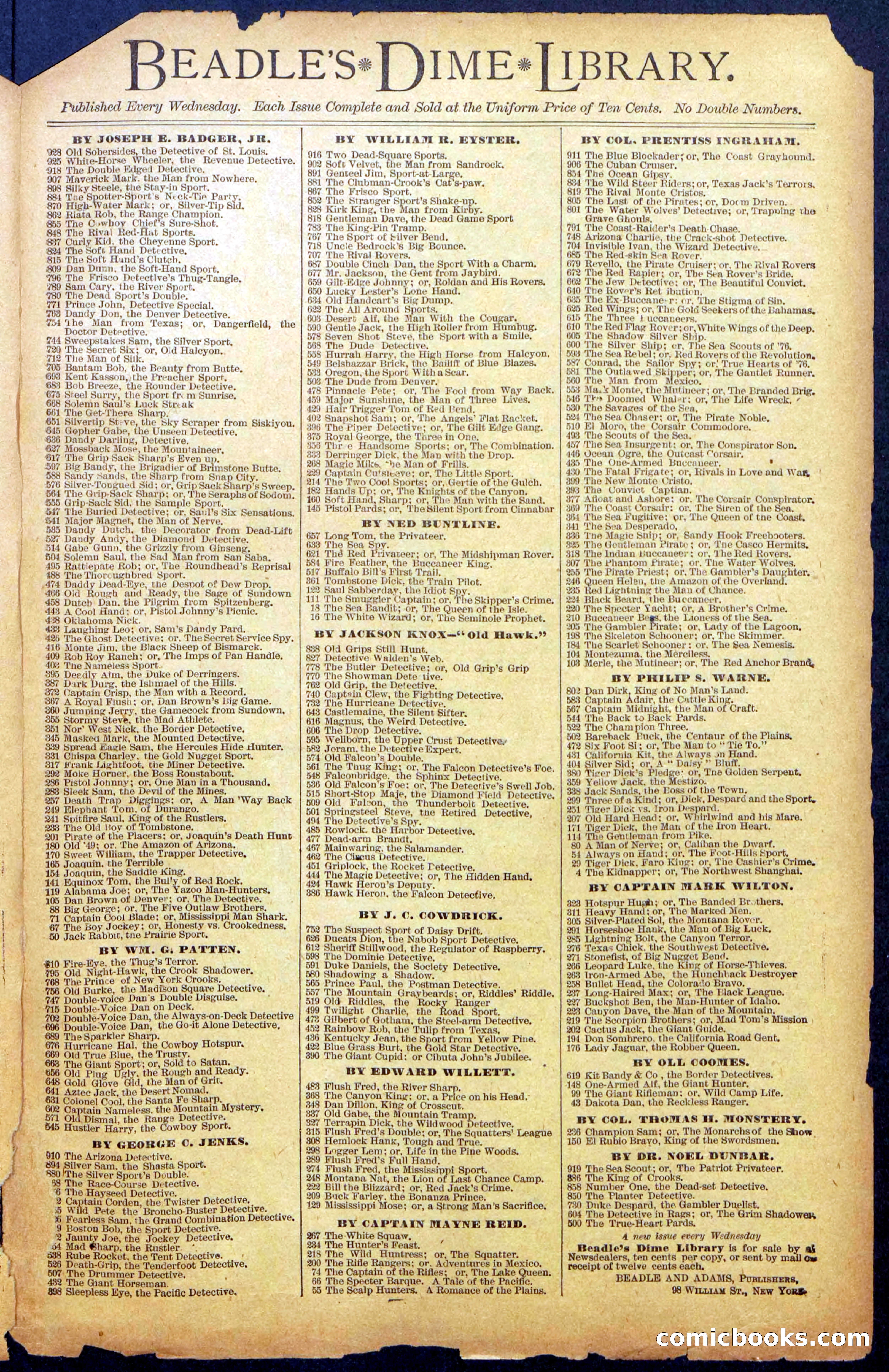 Beadle's New York Dime Library No. 971 — page 23 of 24