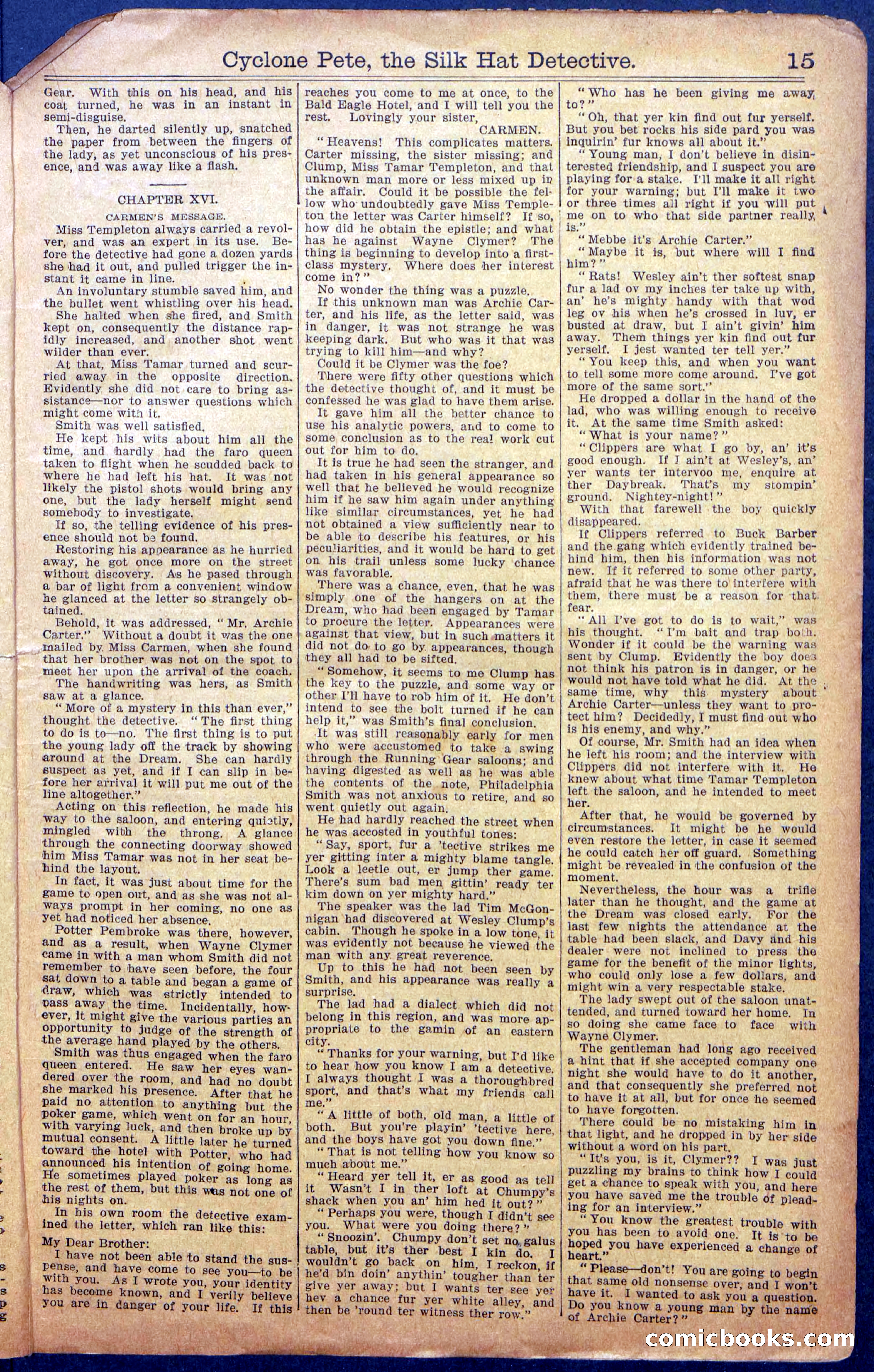 Beadle's New York Dime Library No. 977 — page 17 of 36