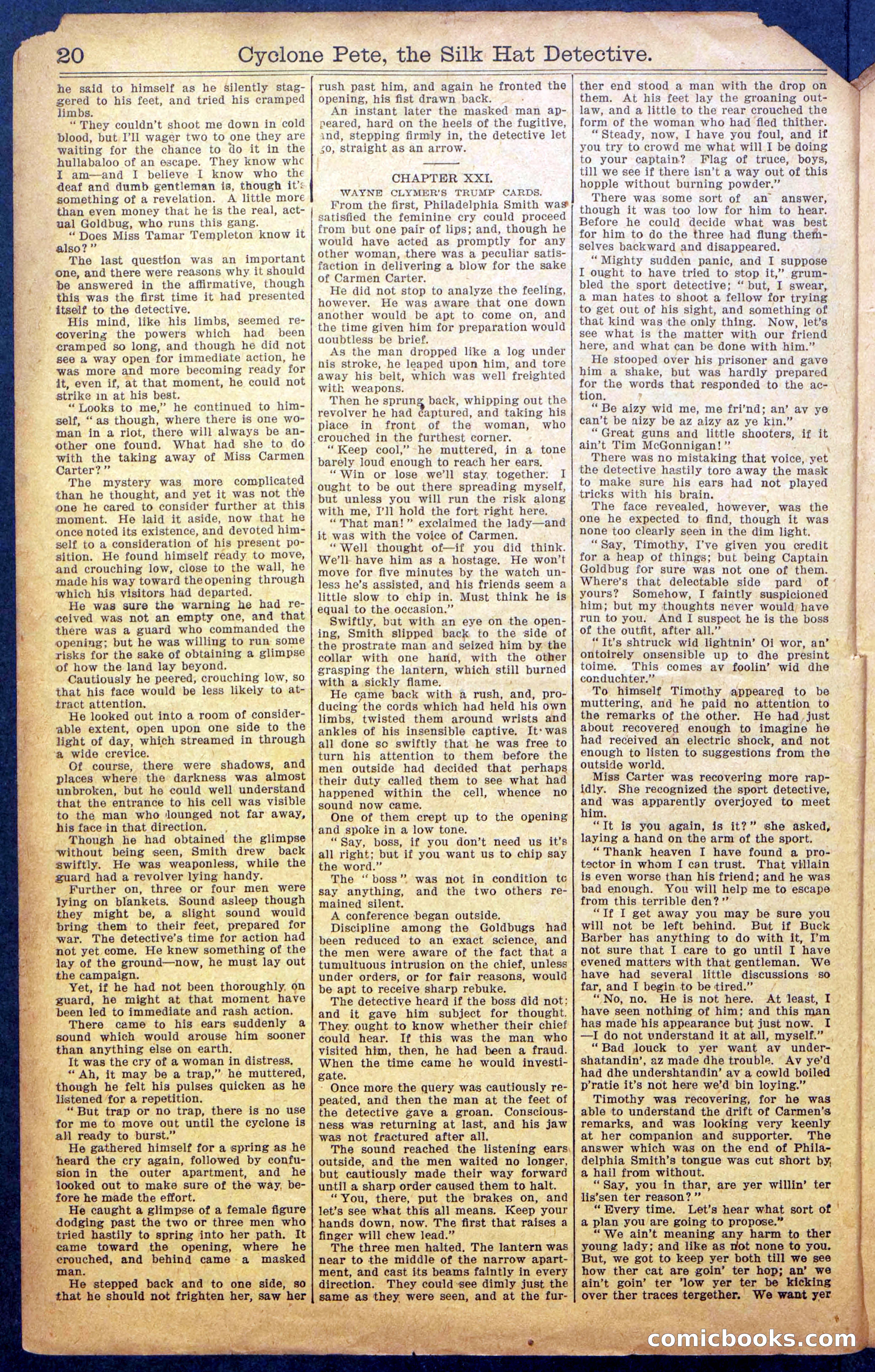 Beadle's New York Dime Library No. 977 — page 22 of 36