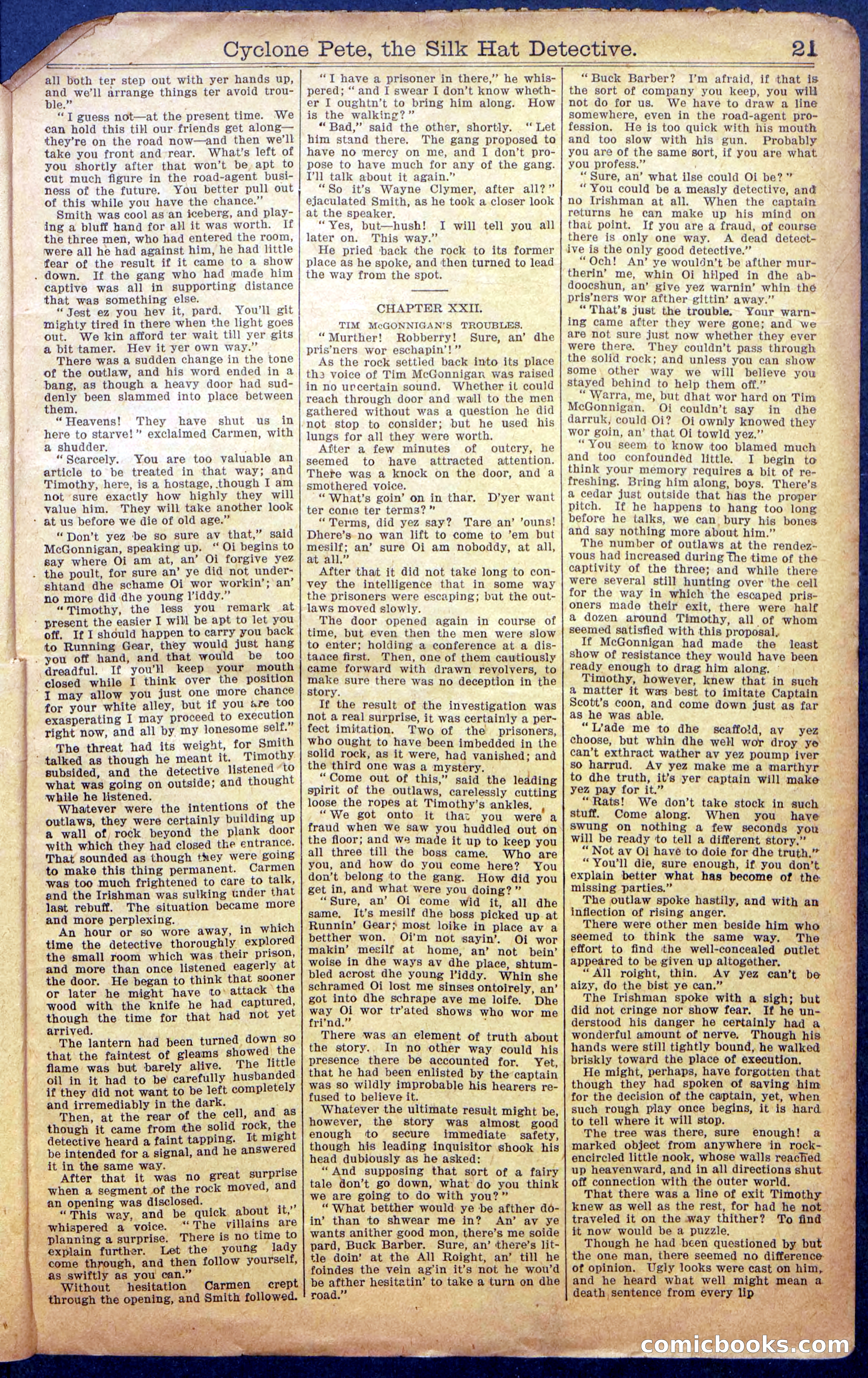 Beadle's New York Dime Library No. 977 — page 23 of 36