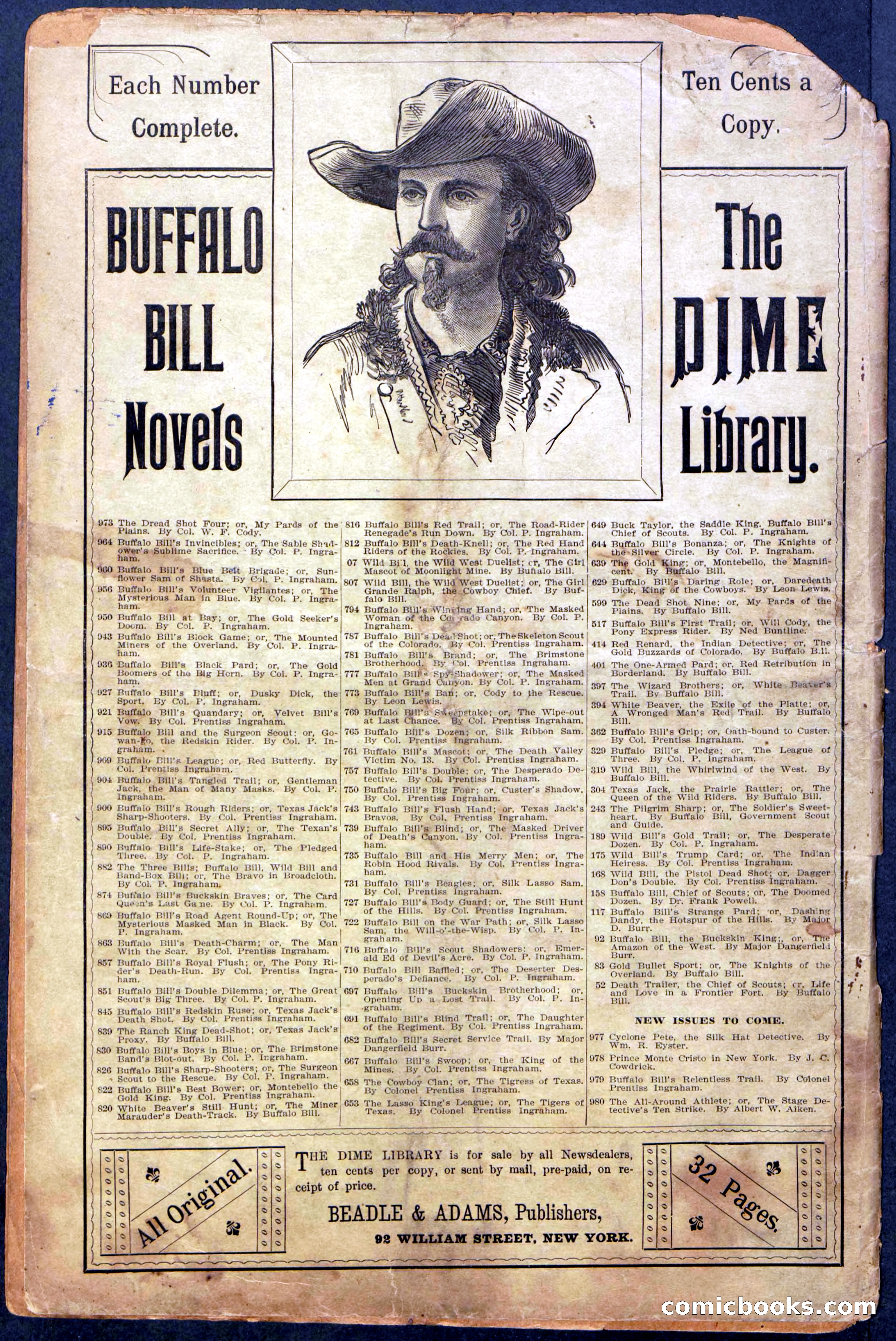 Beadle's New York Dime Library No. 977 — page 36 of 36