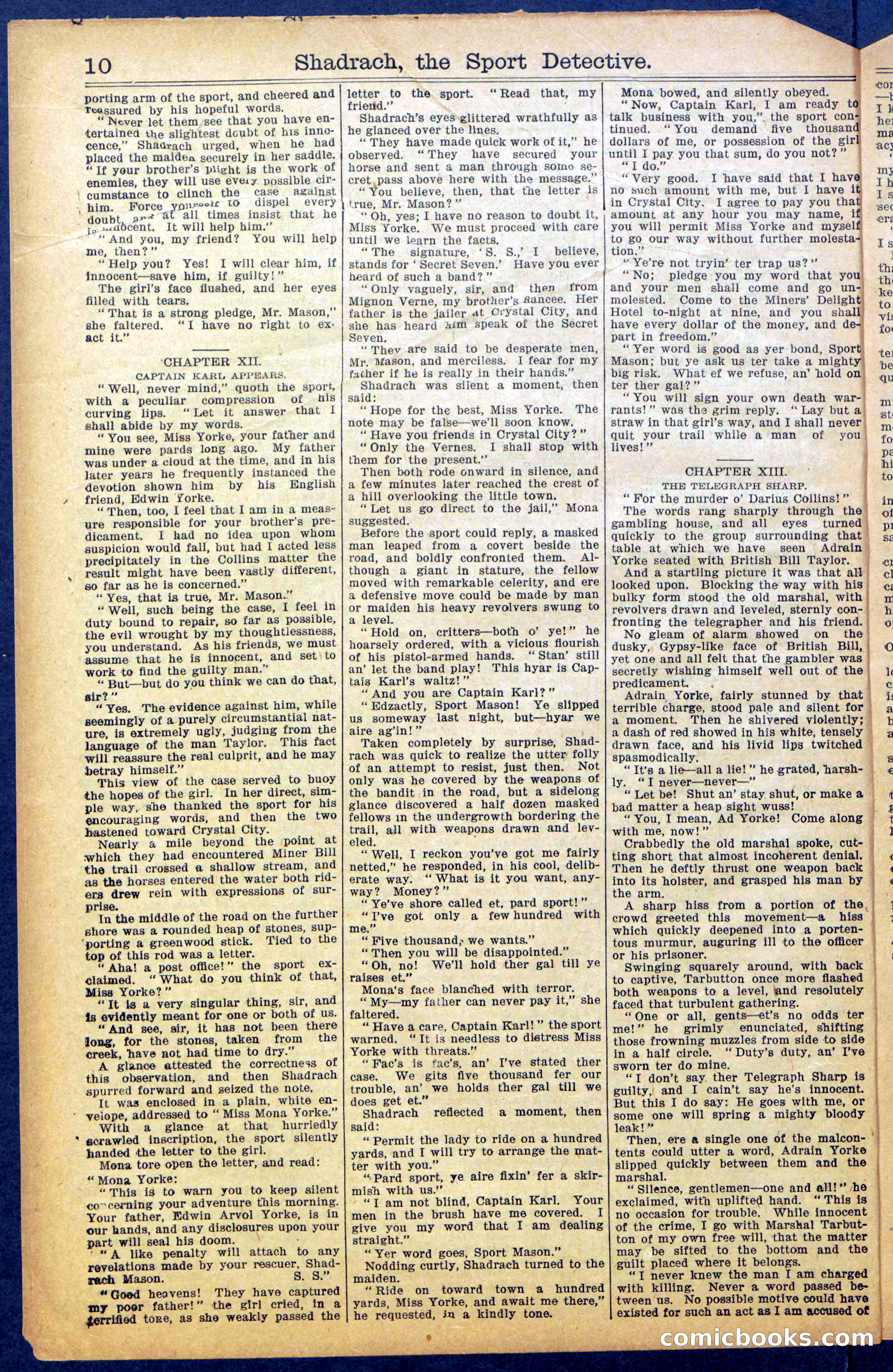 Beadle's New York Dime Library No. 987 — page 12 of 36
