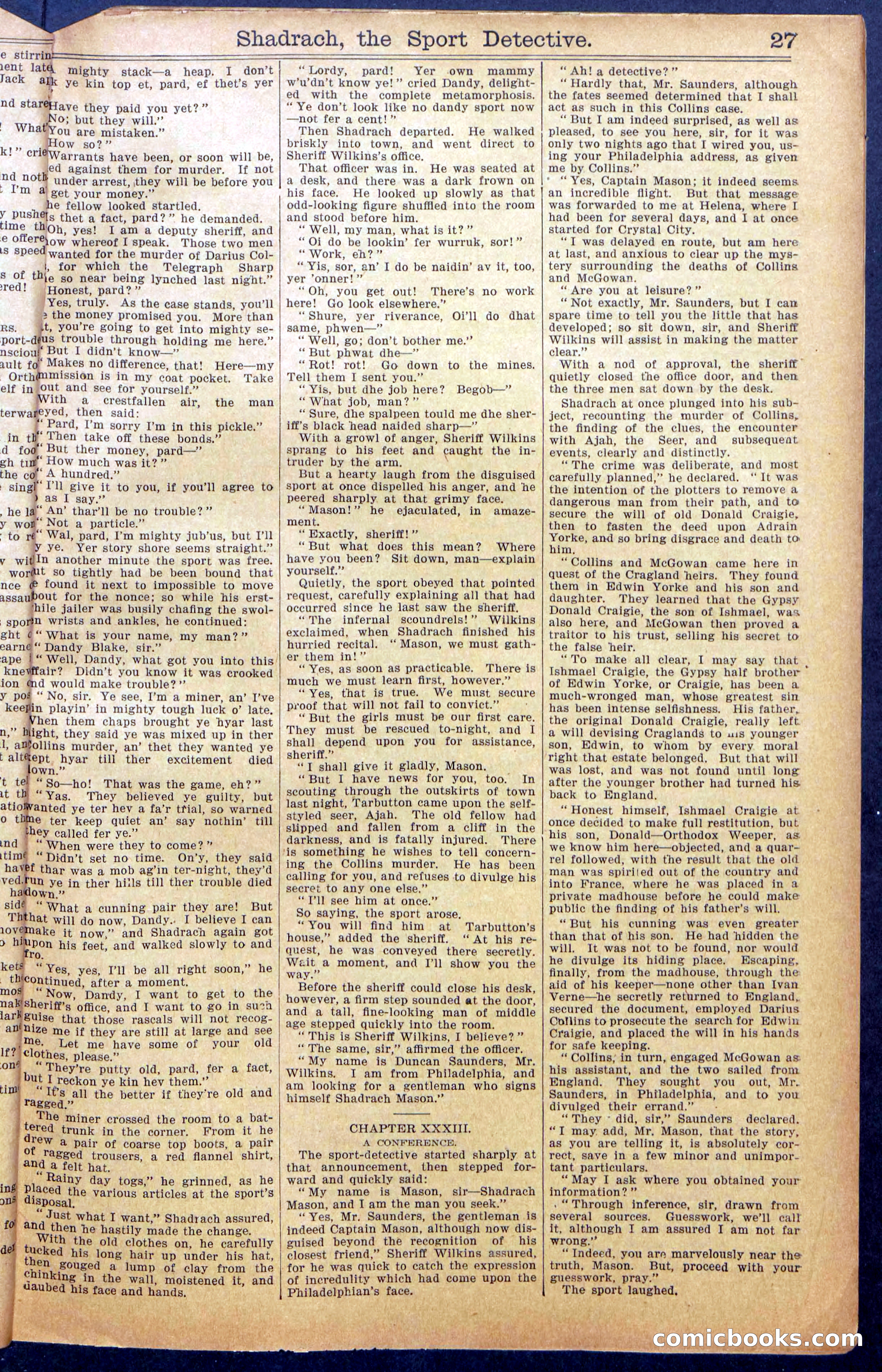 Beadle's New York Dime Library No. 987 — page 29 of 36