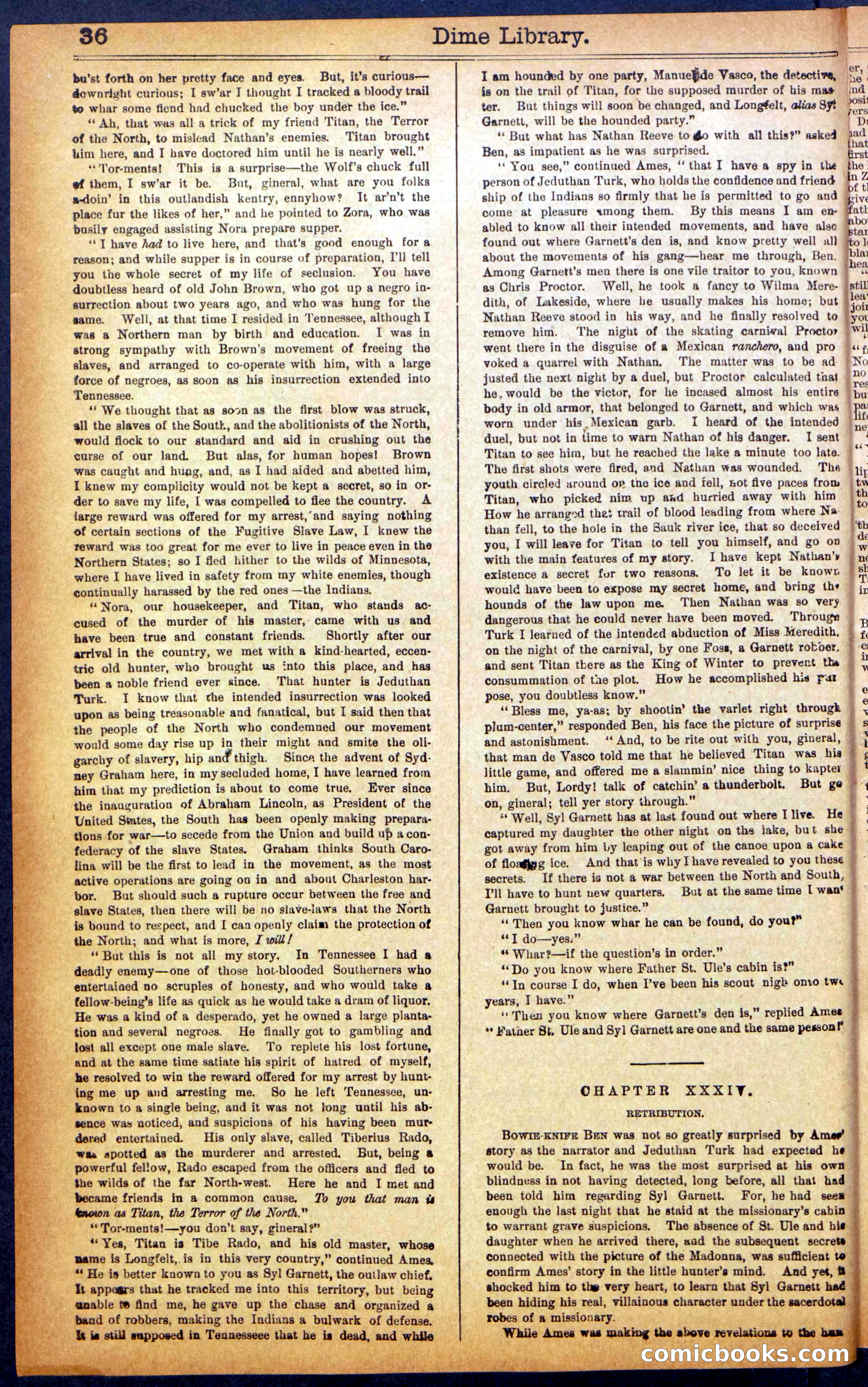 Beadle's New York Dime Library No. 990 — page 38 of 44