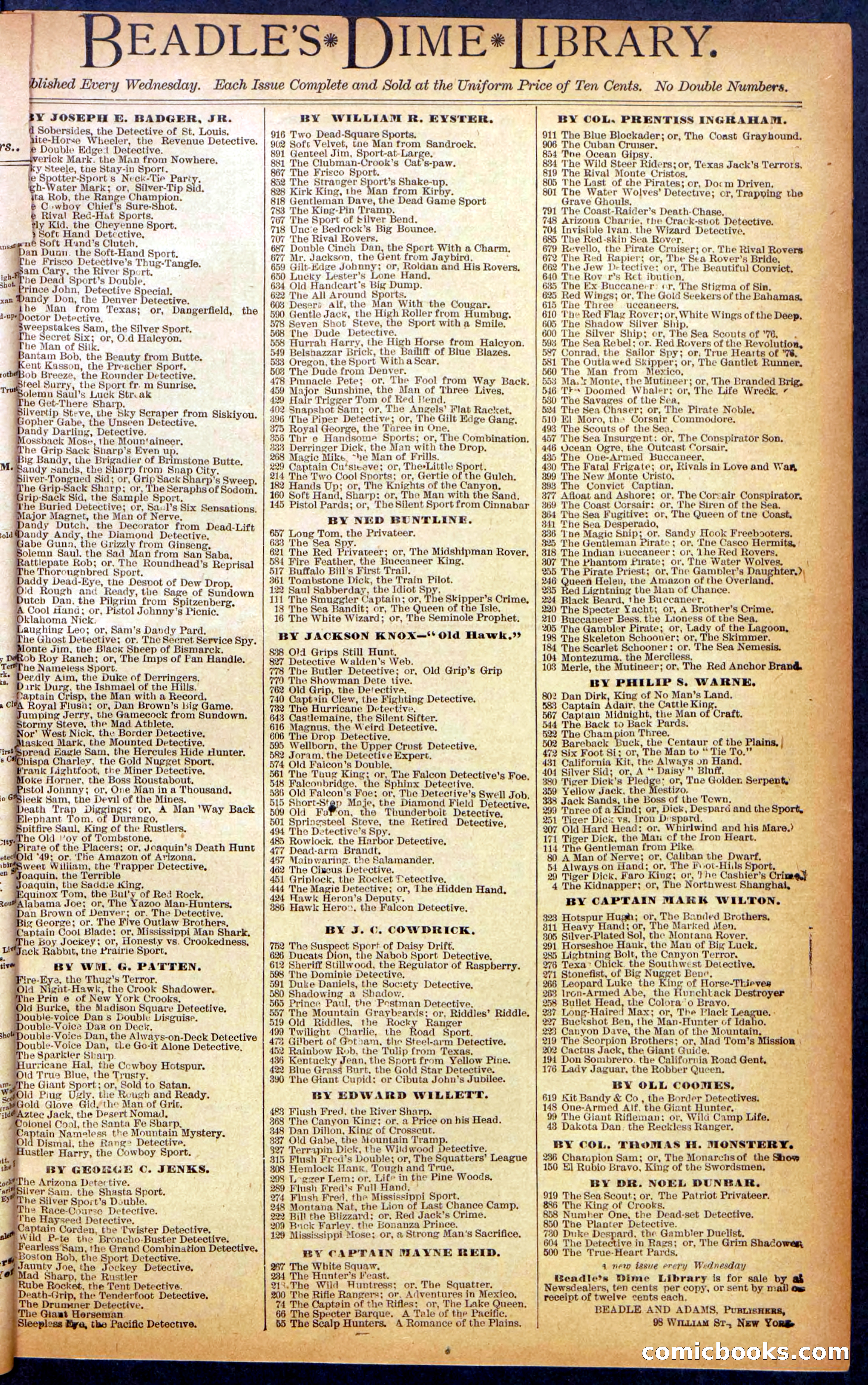 Beadle's New York Dime Library No. 990 — page 41 of 44