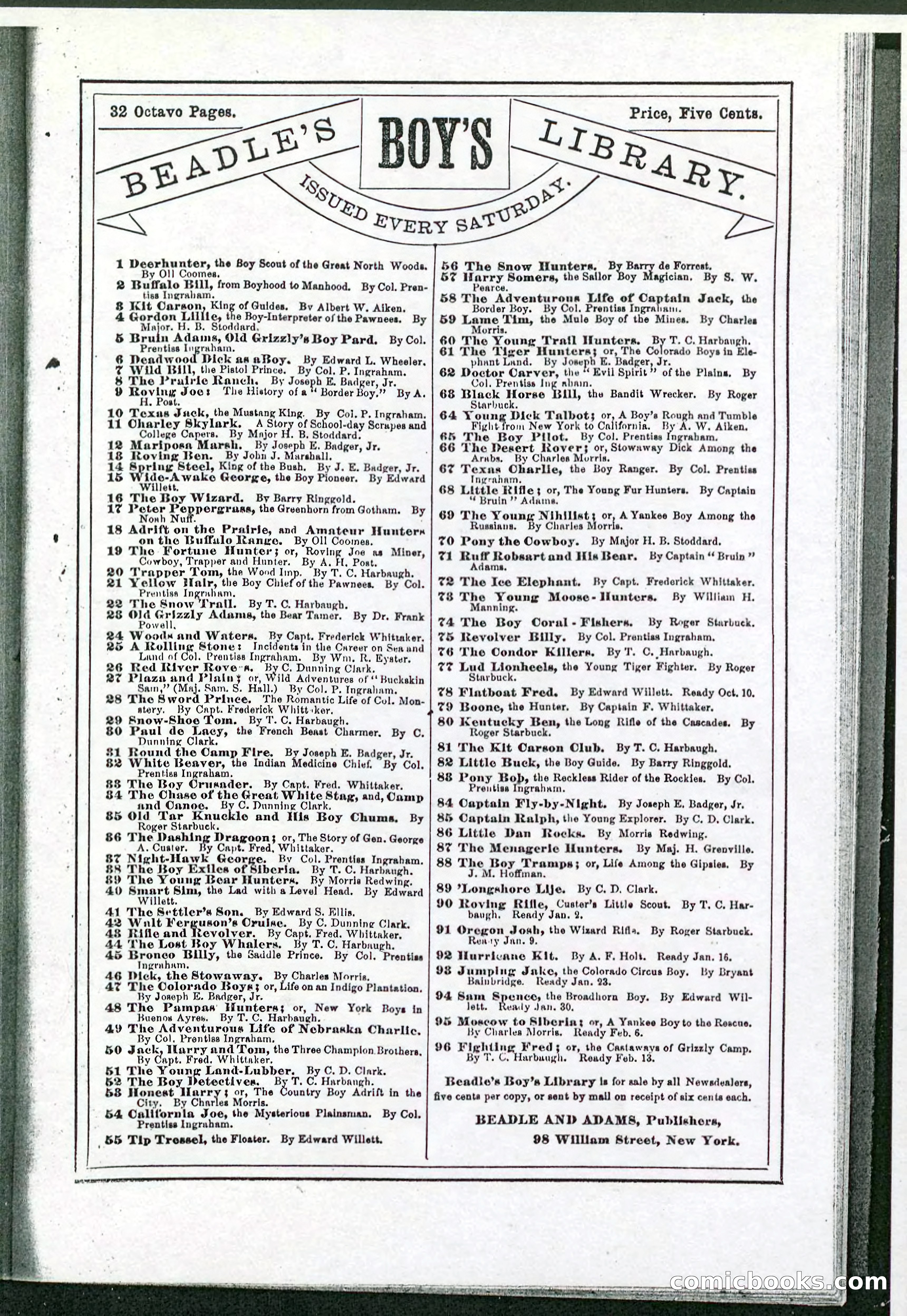 Beadle's Pocket Library No. 103 — page 31 of 32
