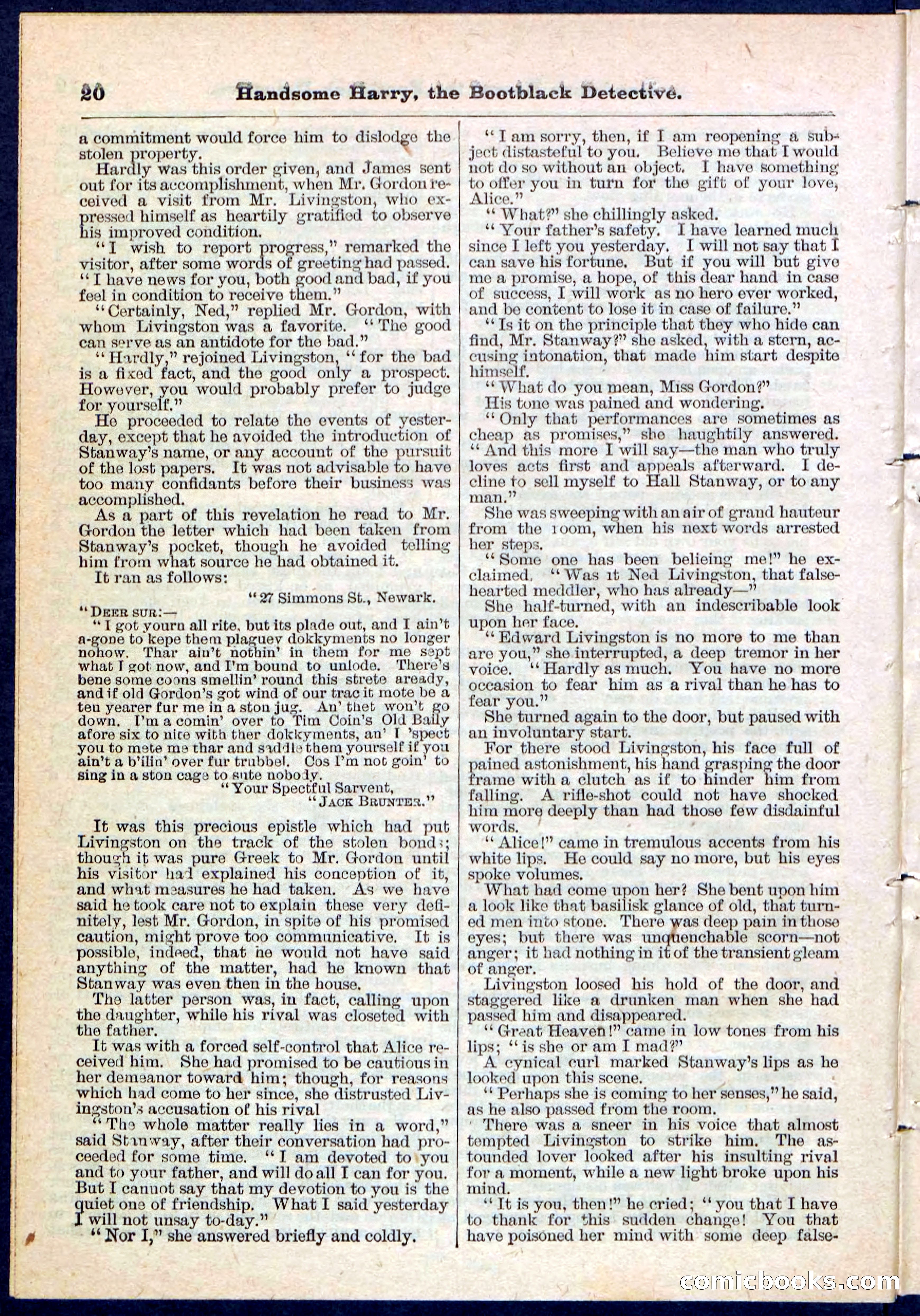 Beadle's Pocket Library, Vol. IX, No. 105 — page 20 of 32