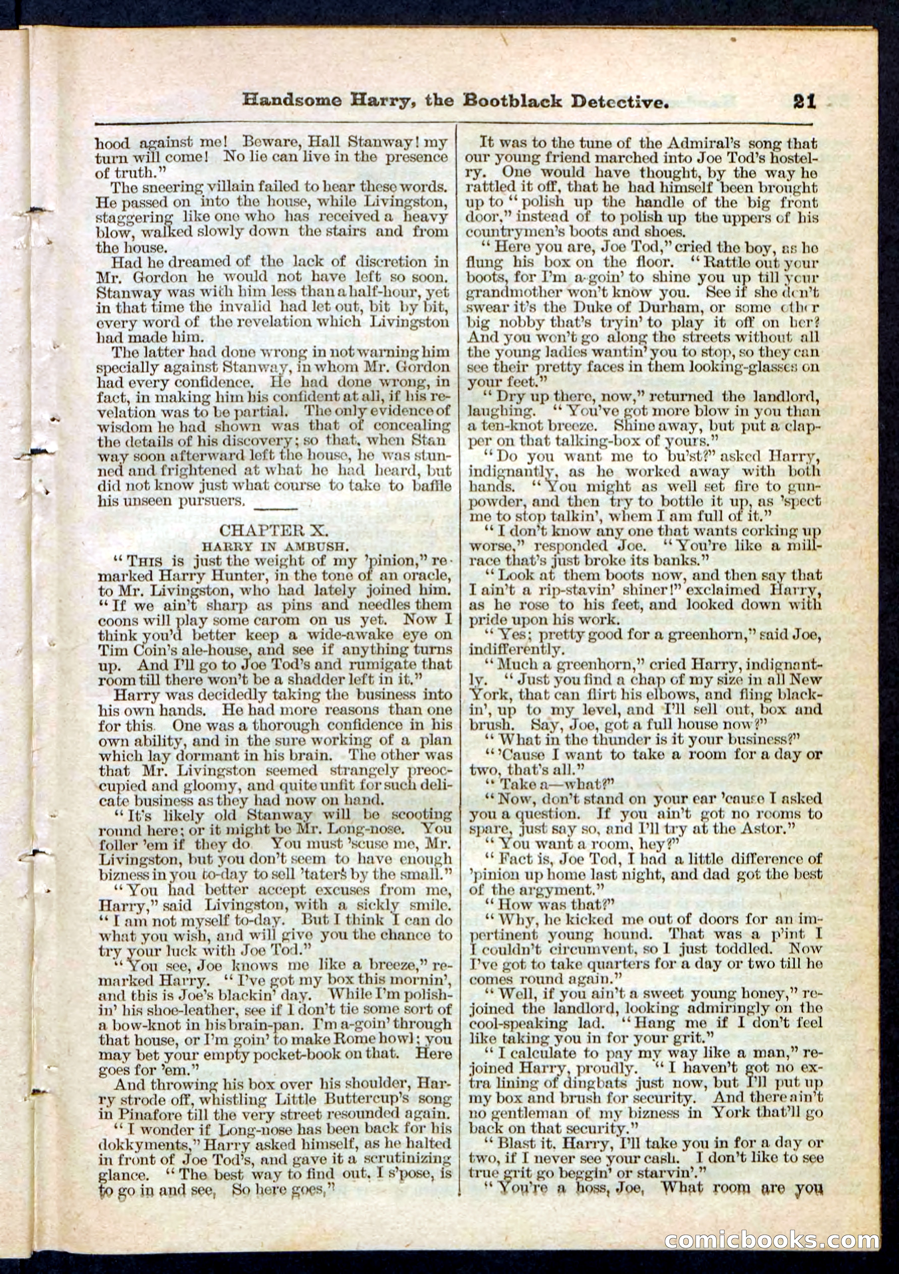 Beadle's Pocket Library, Vol. IX, No. 105 — page 21 of 32