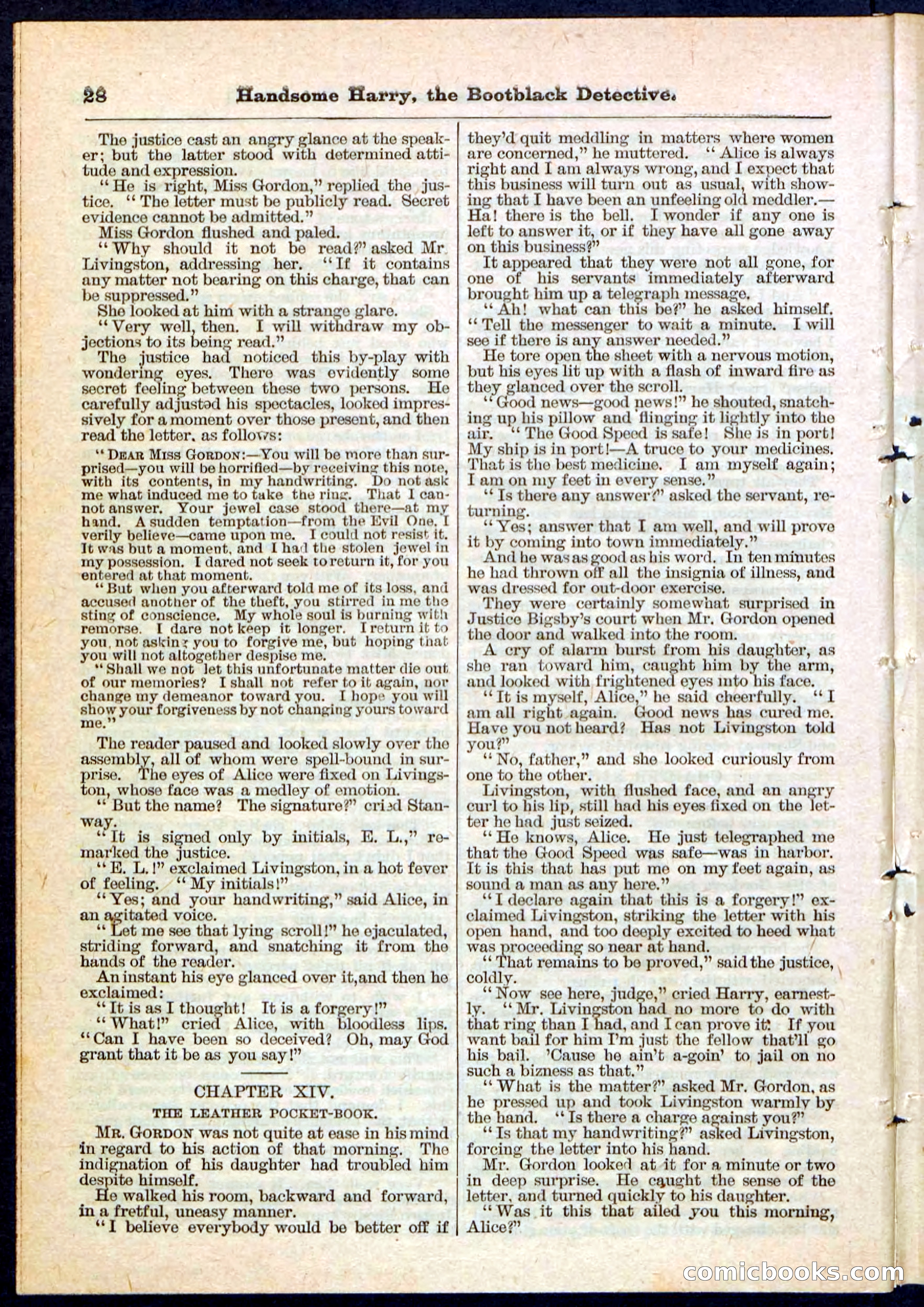 Beadle's Pocket Library, Vol. IX, No. 105 — page 28 of 32