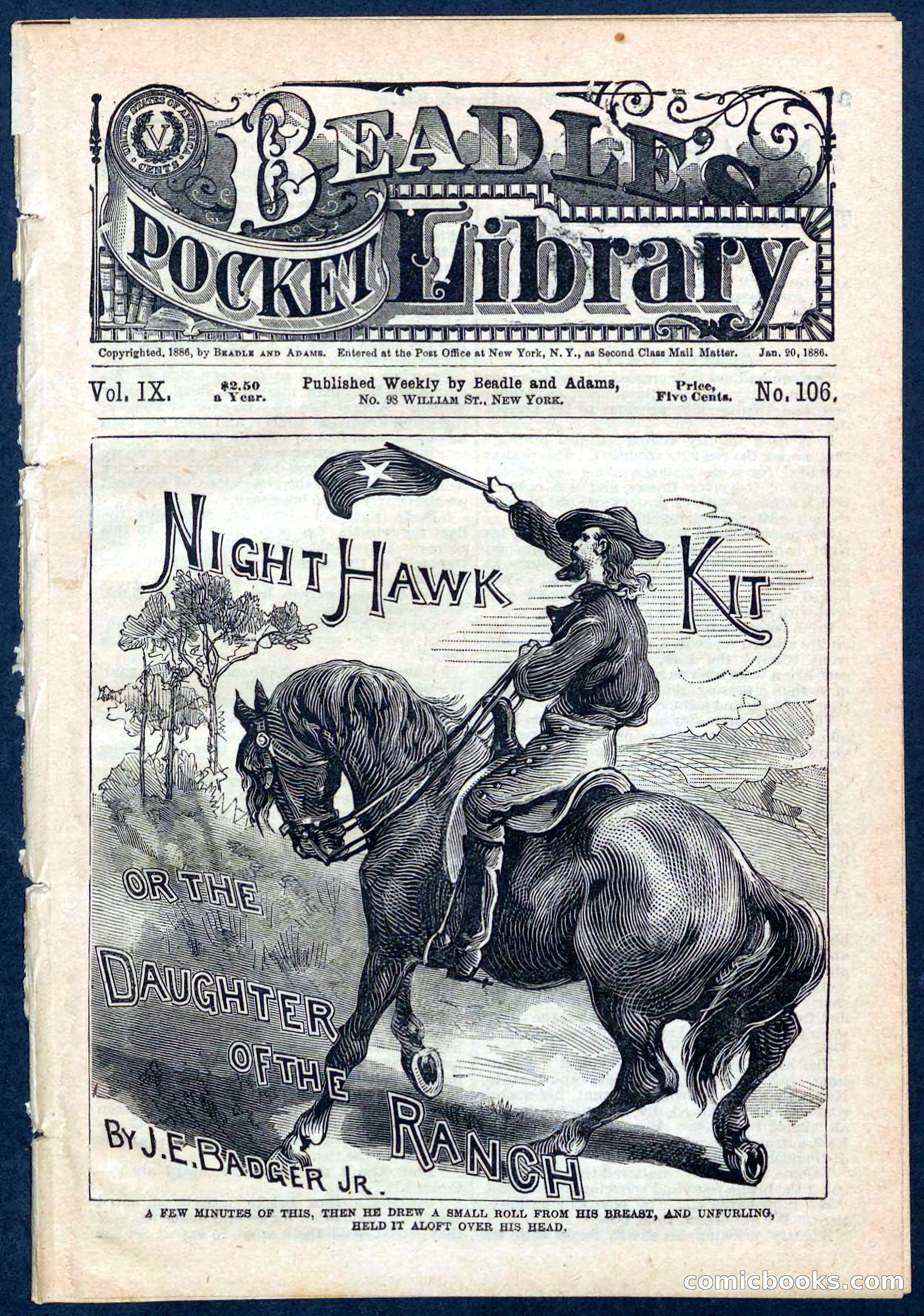 Beadle's Pocket Library No. 106 — page 1 of 32