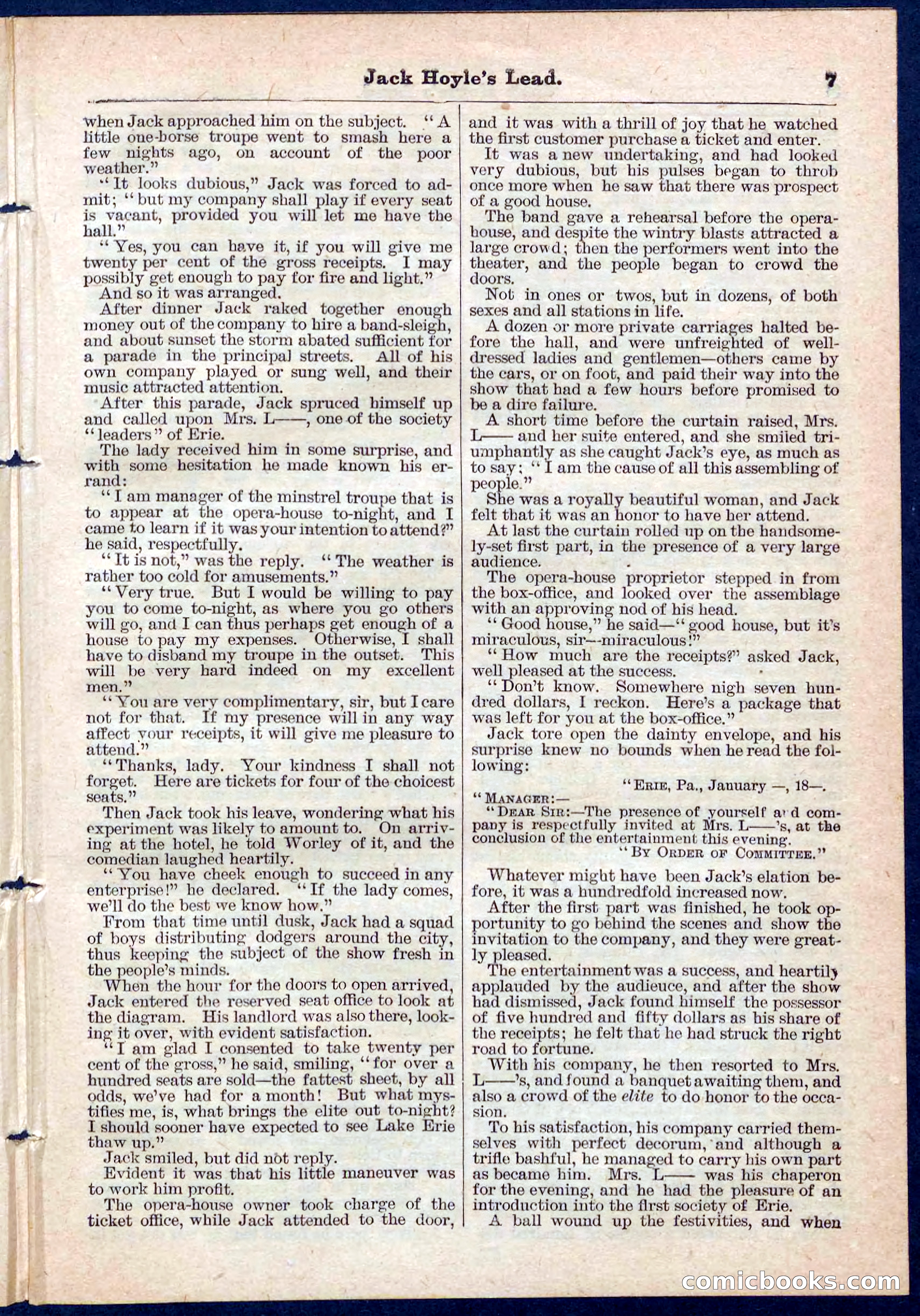 Beadle's Pocket Library No. 107 — page 7 of 32