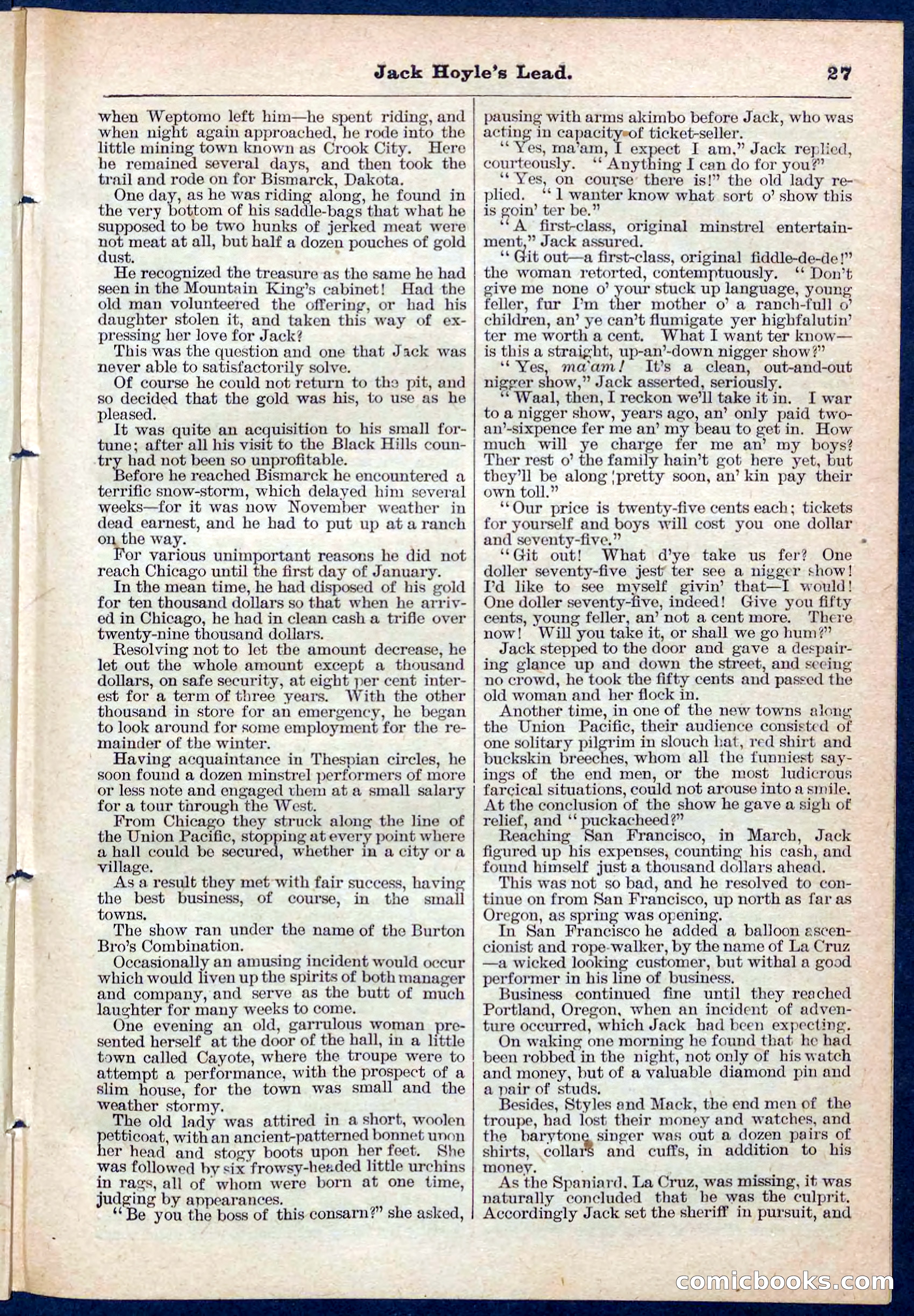 Beadle's Pocket Library No. 107 — page 27 of 32