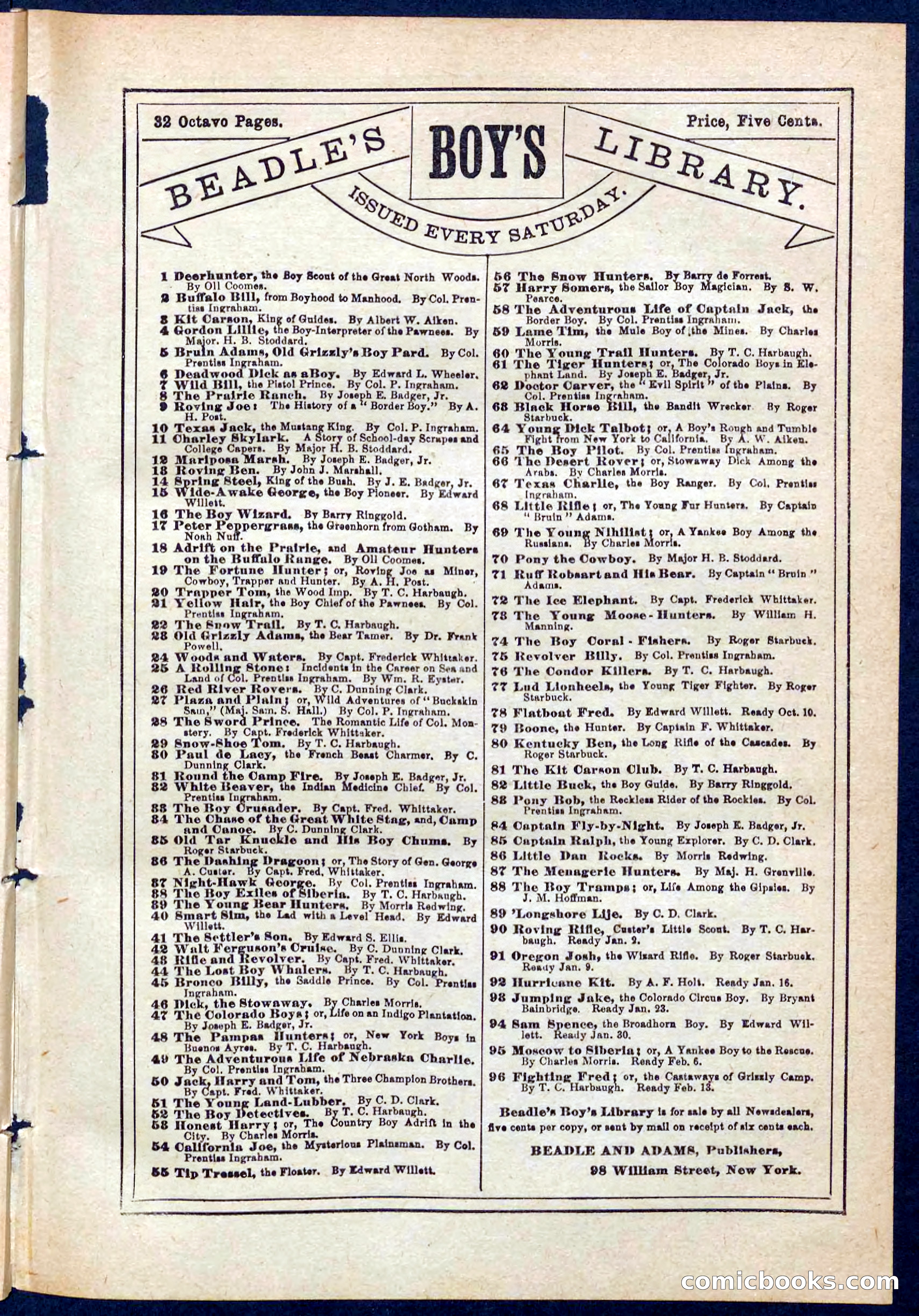 Beadle's Pocket Library No. 107 — page 31 of 32