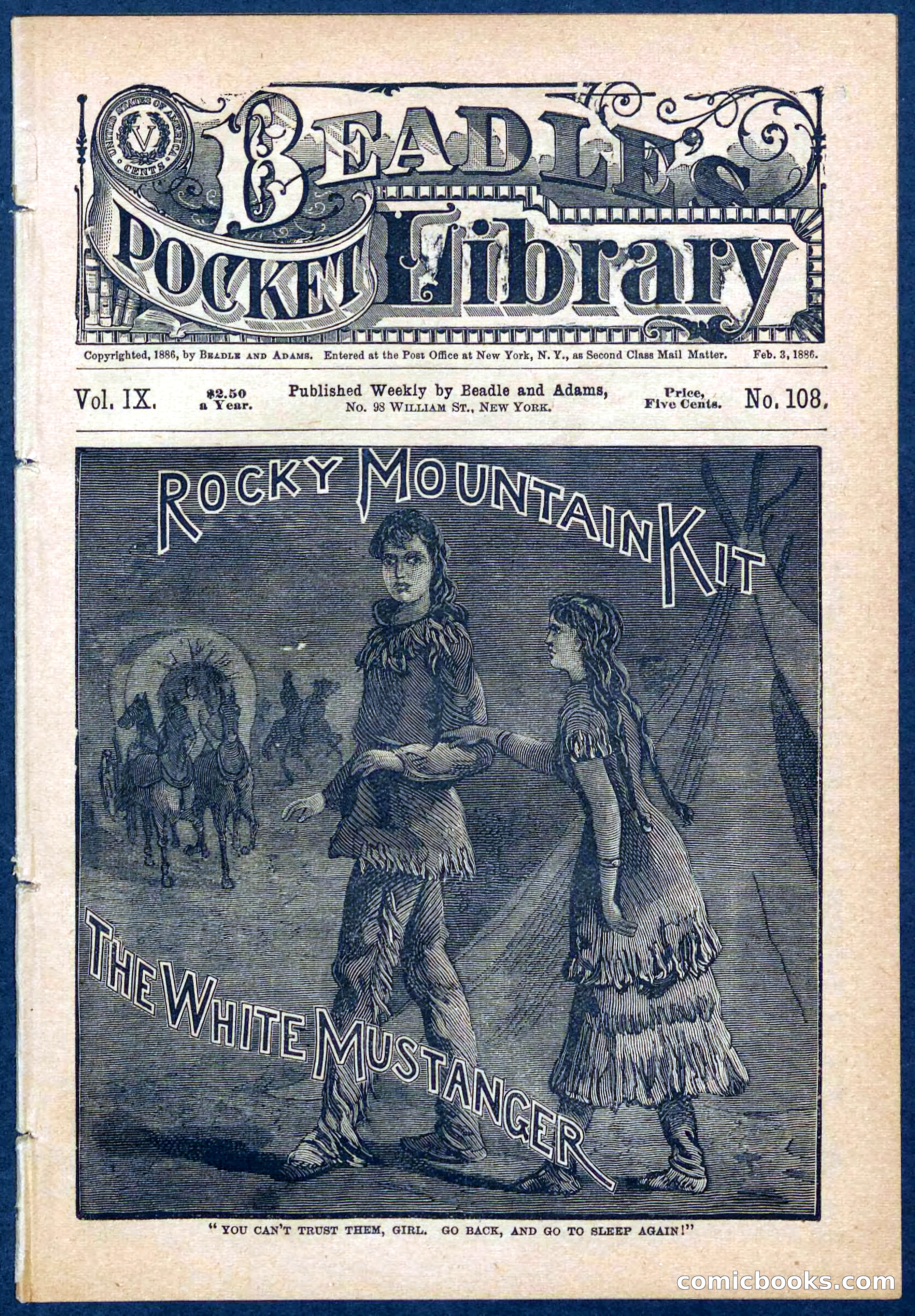 Beadle's Pocket Library No. 108 — page 1 of 32