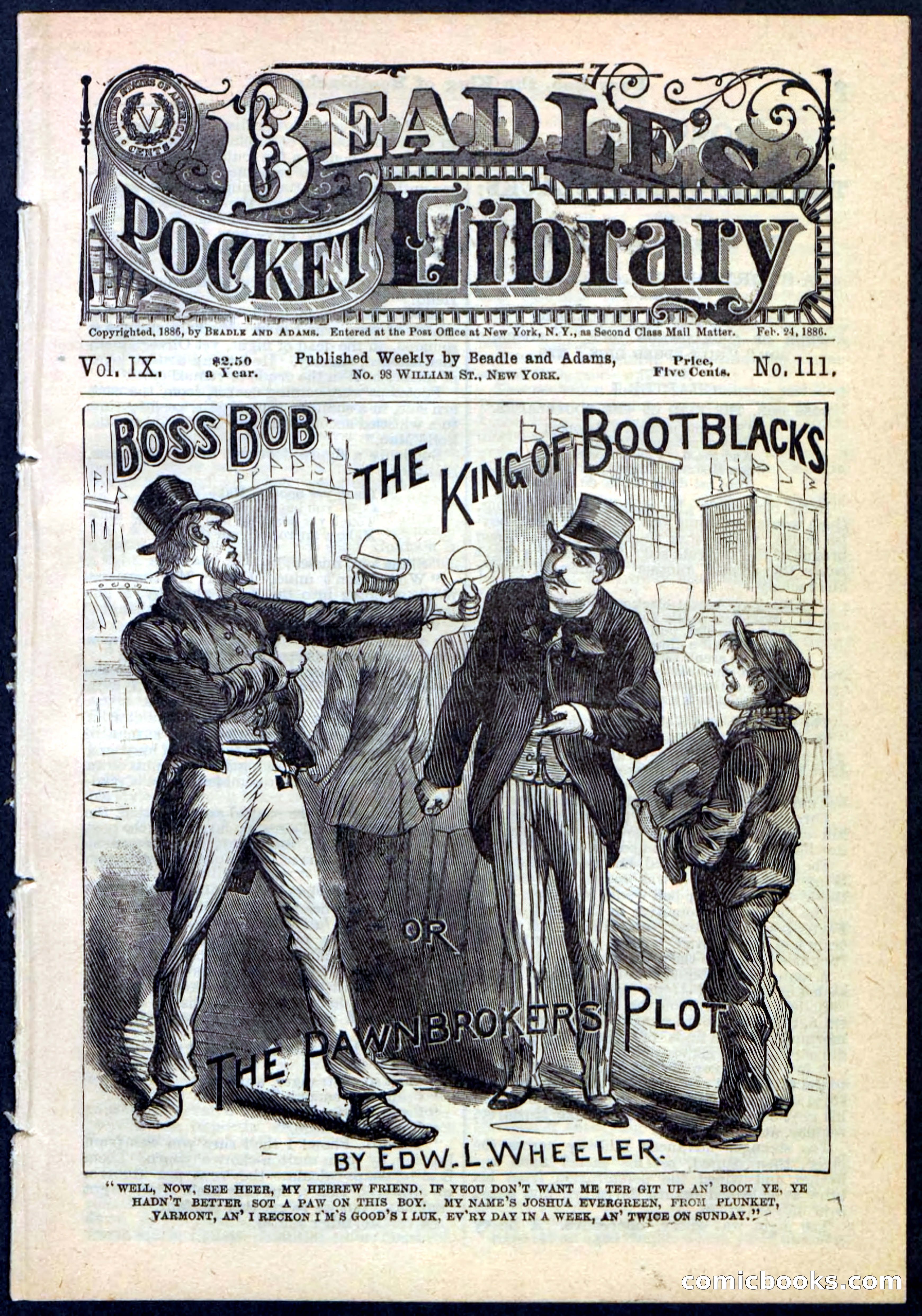 Beadle's Pocket Library No. 111 — page 1 of 32