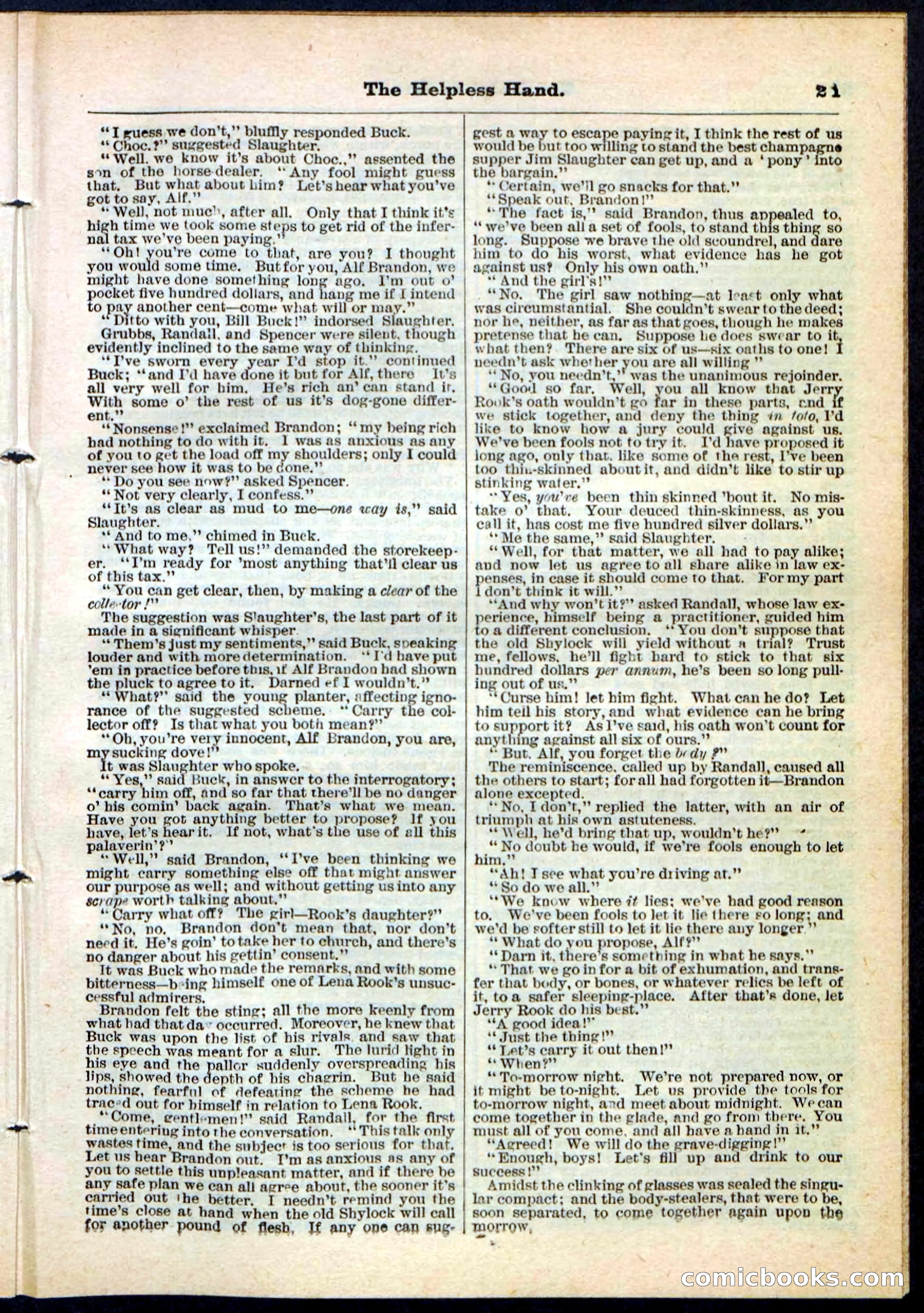 Beadle's Pocket Library, No. 112 — page 21 of 32