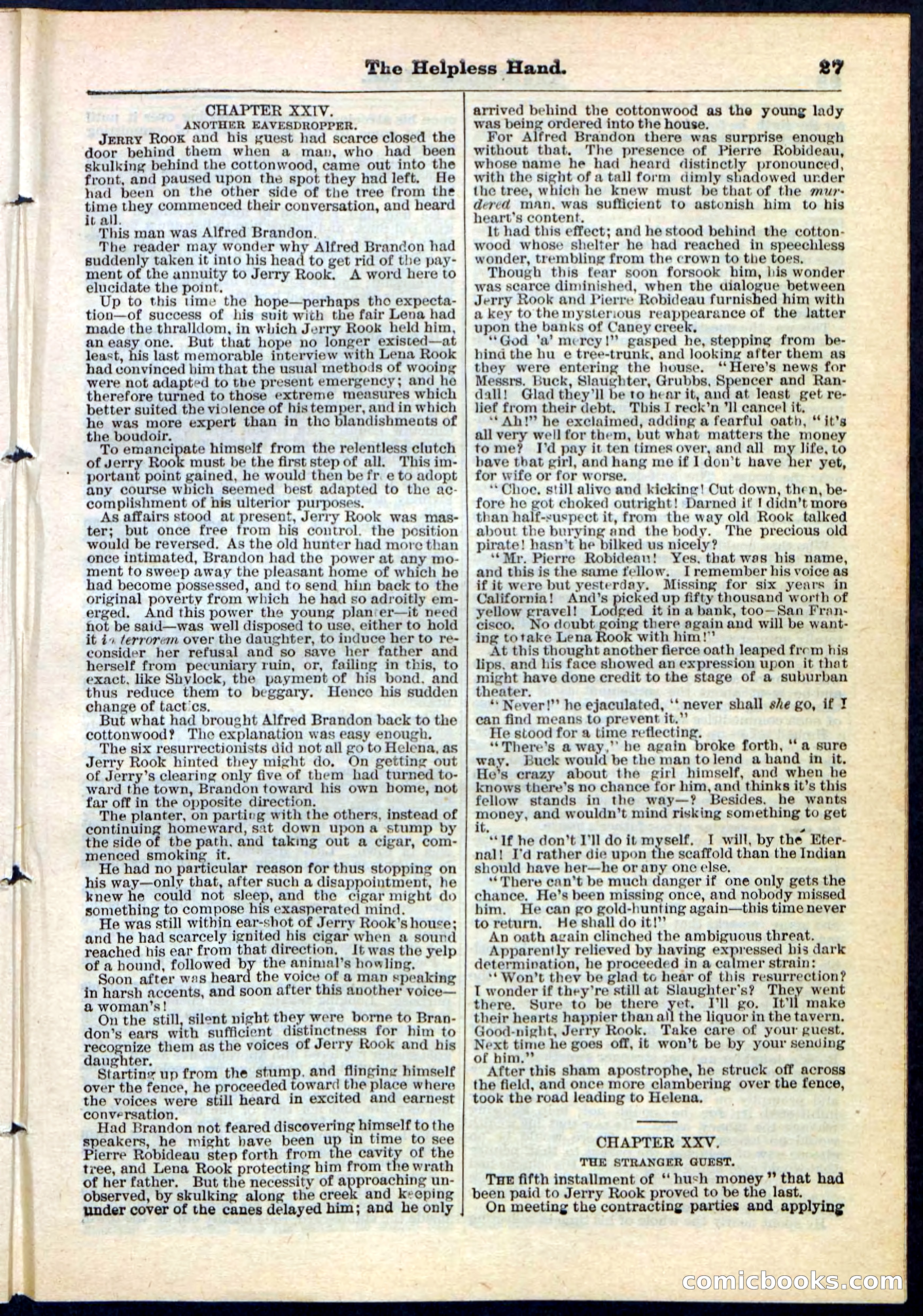 Beadle's Pocket Library, No. 112 — page 27 of 32