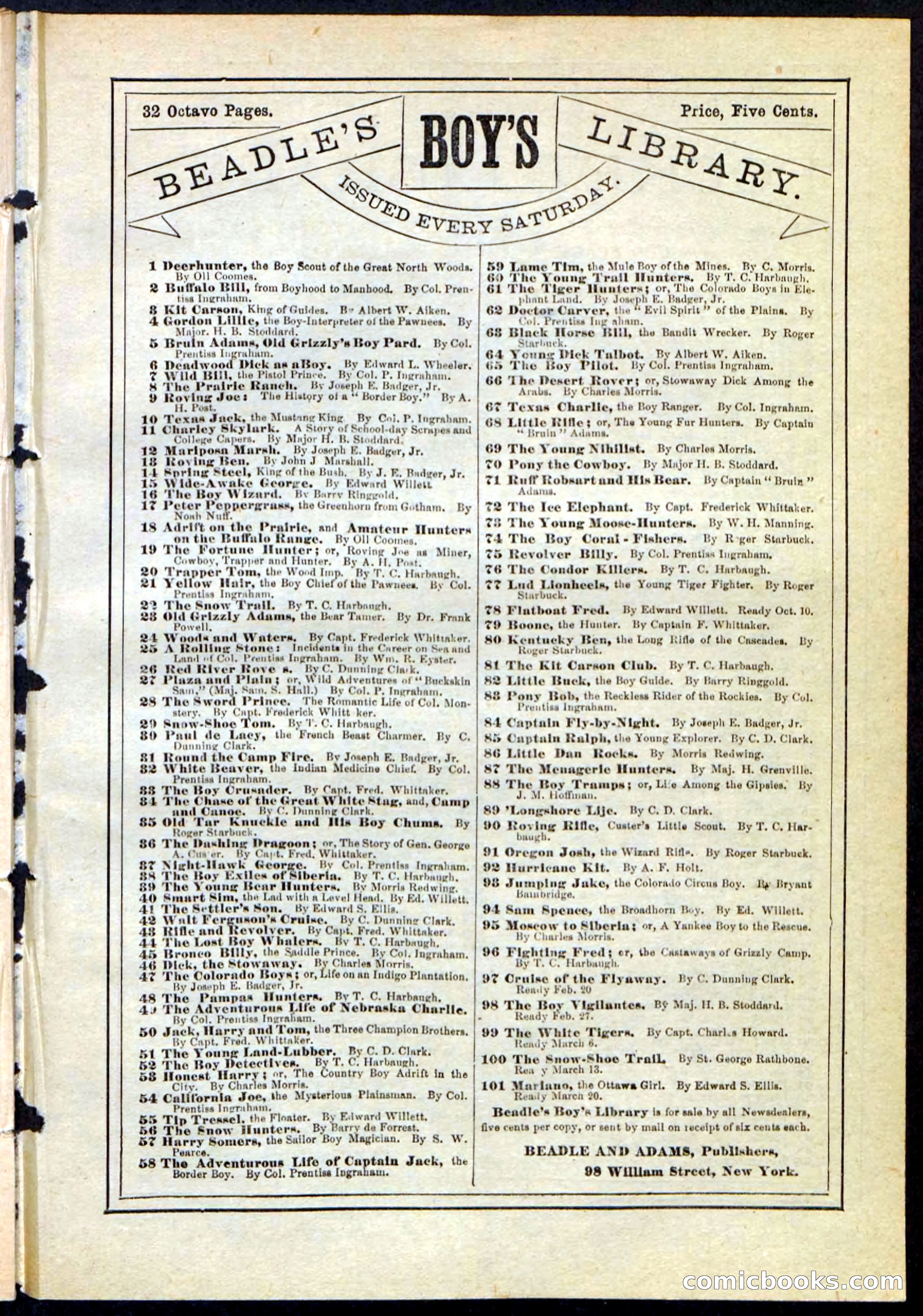 Beadle's Pocket Library No. 113 — page 31 of 32