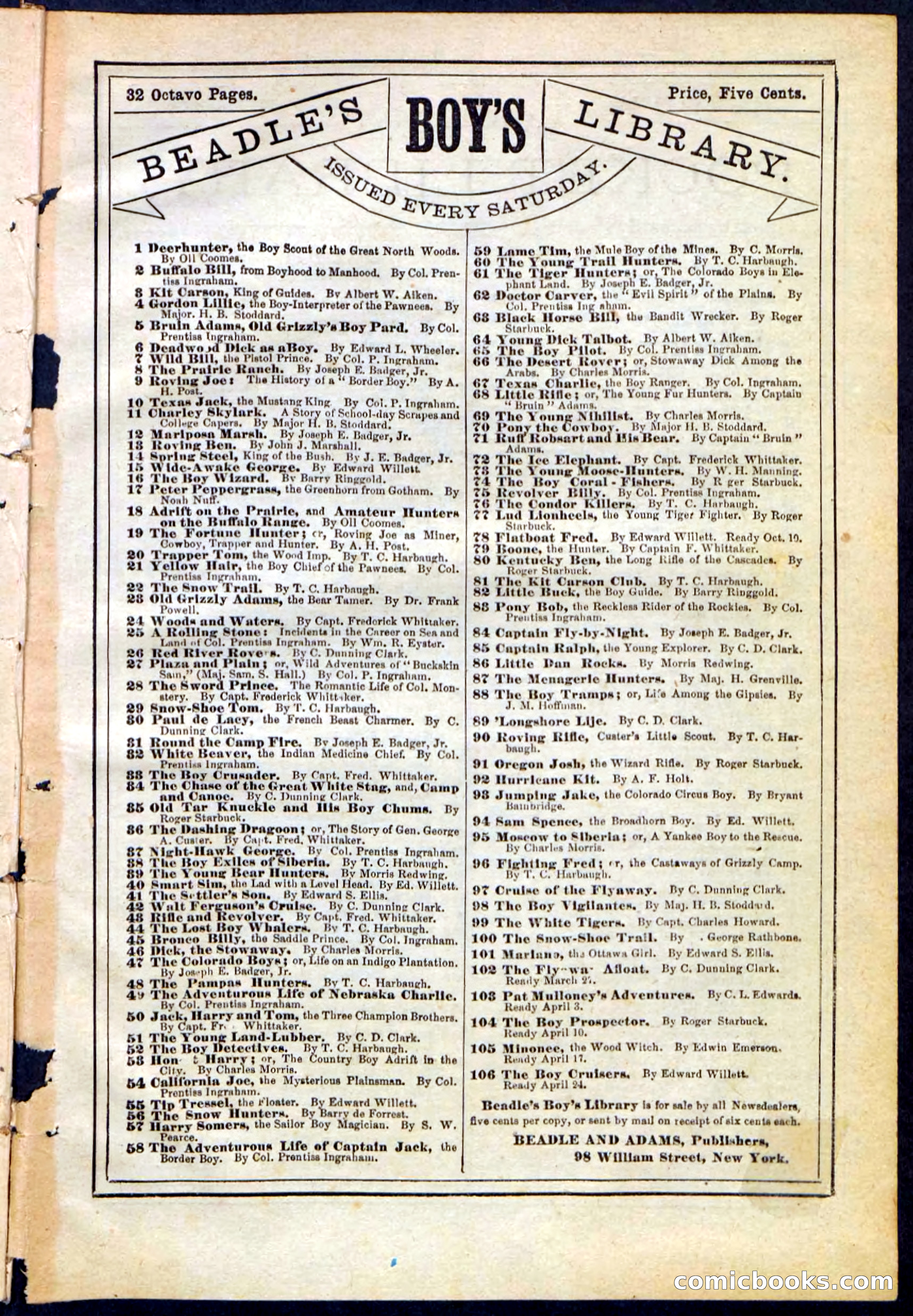 Beadle's Pocket Library No. 117 — page 31 of 32