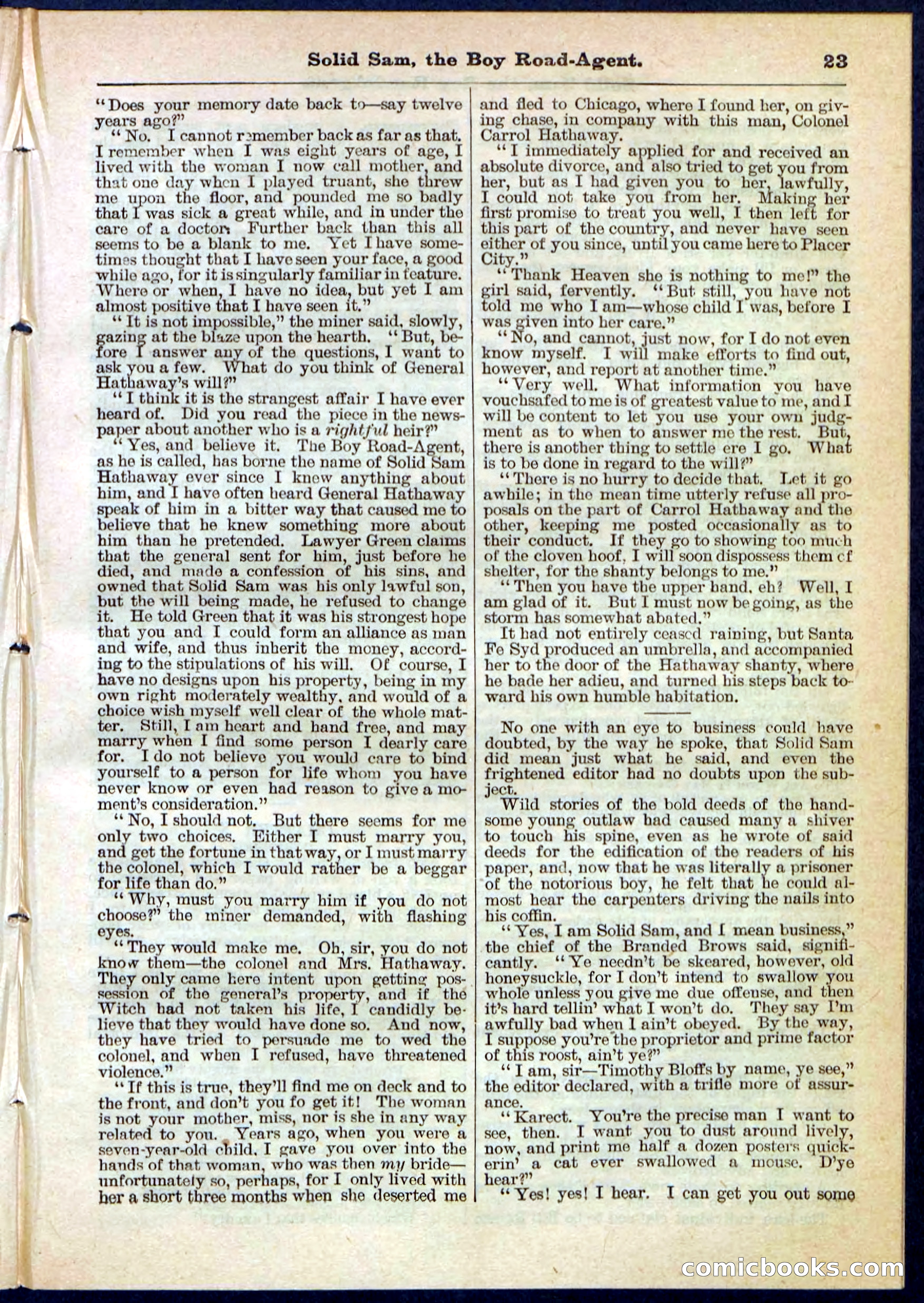 Beadle's Pocket Library No. 123 — page 23 of 32