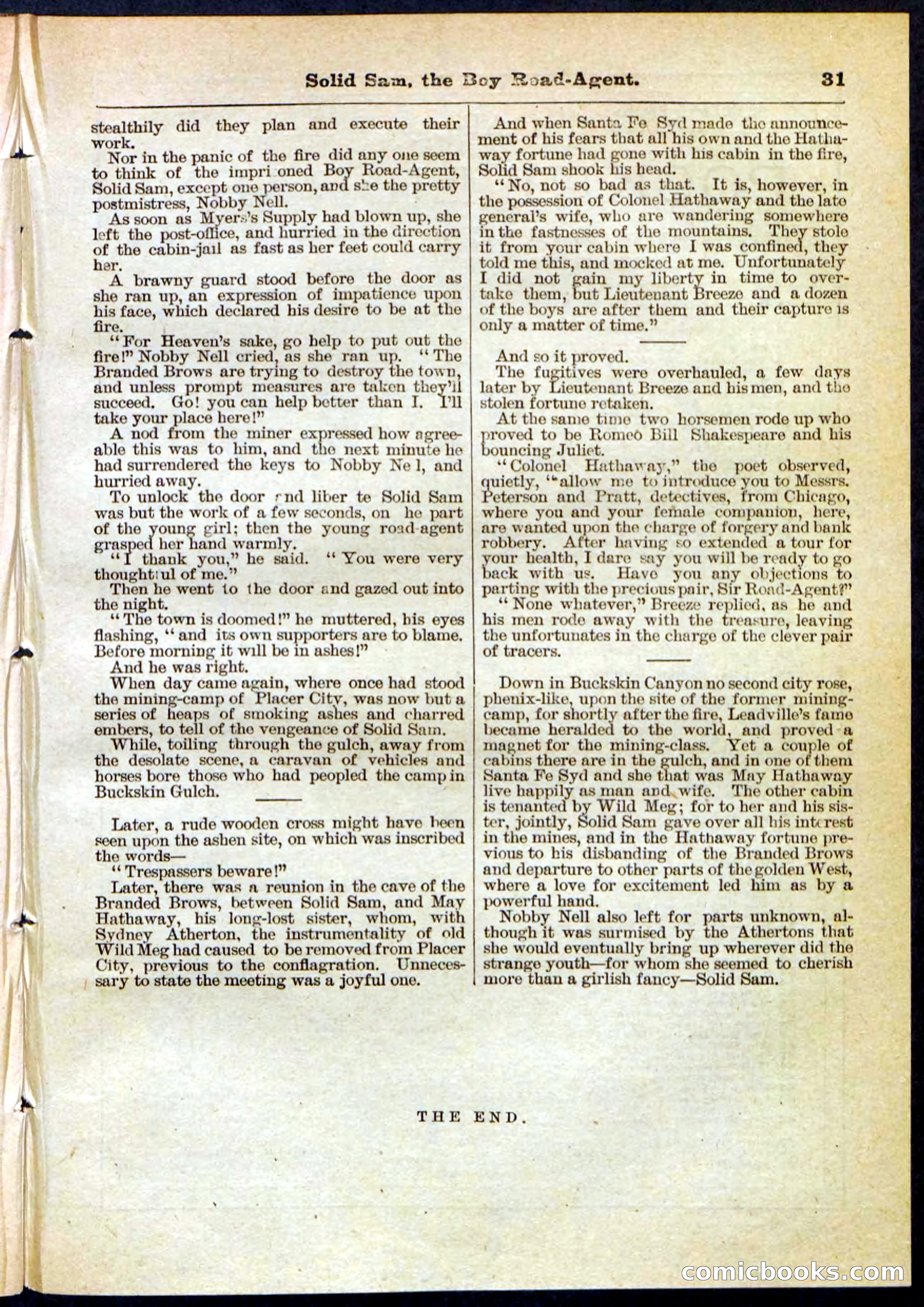 Beadle's Pocket Library No. 123 — page 31 of 32