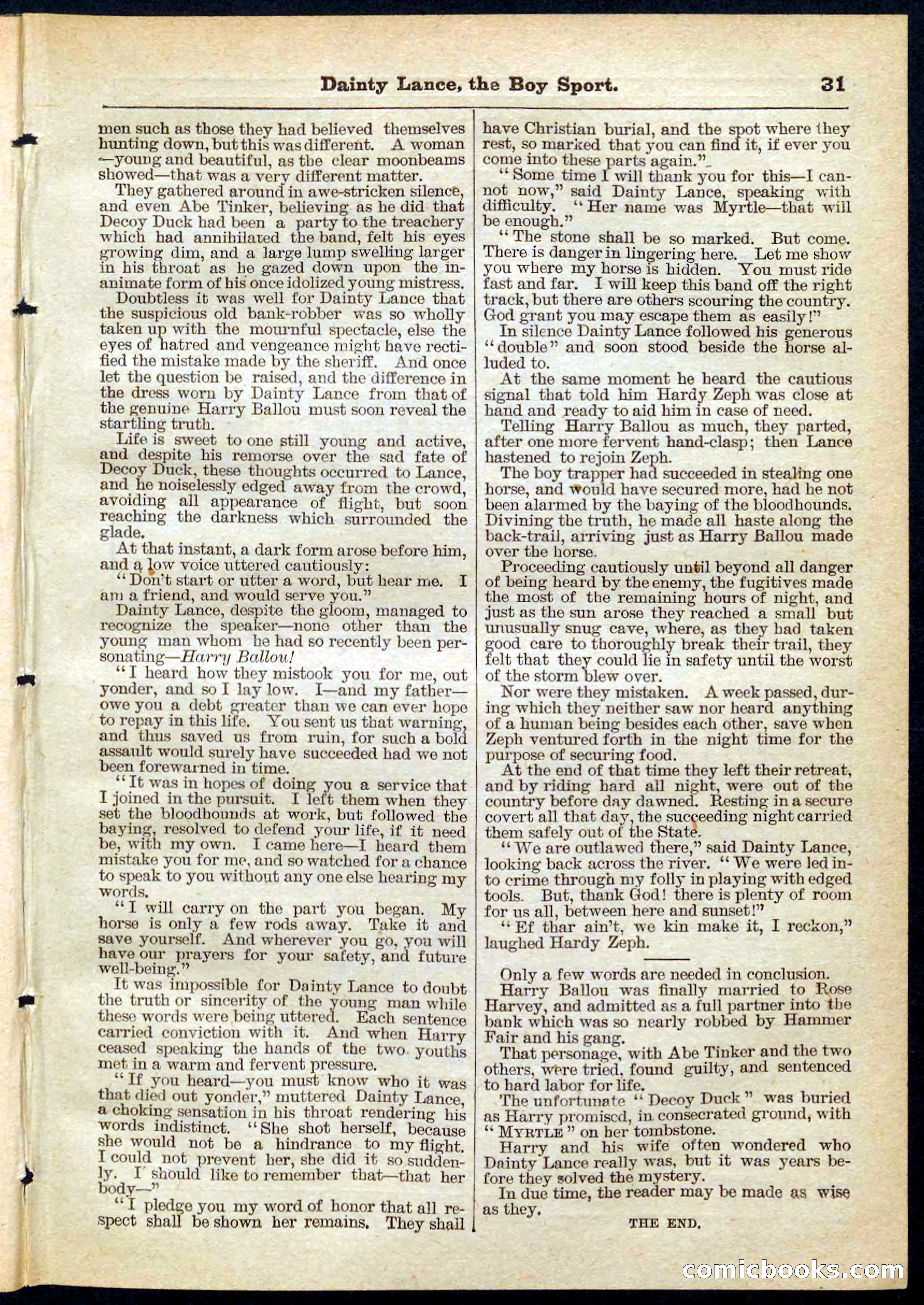 Beadle's Pocket Library No. 132 — page 31 of 32