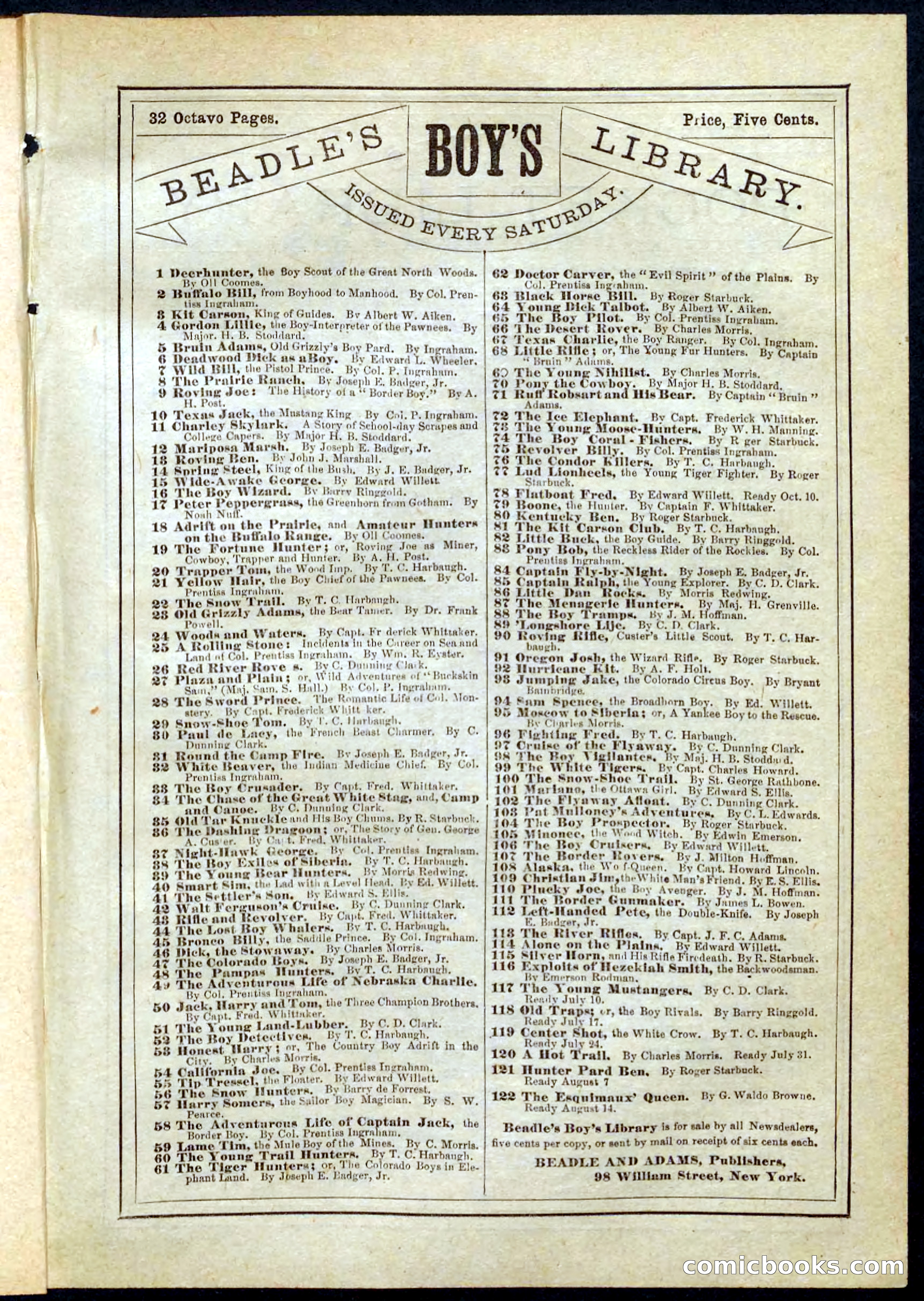 Beadle's Pocket Library No. 133 — page 31 of 32