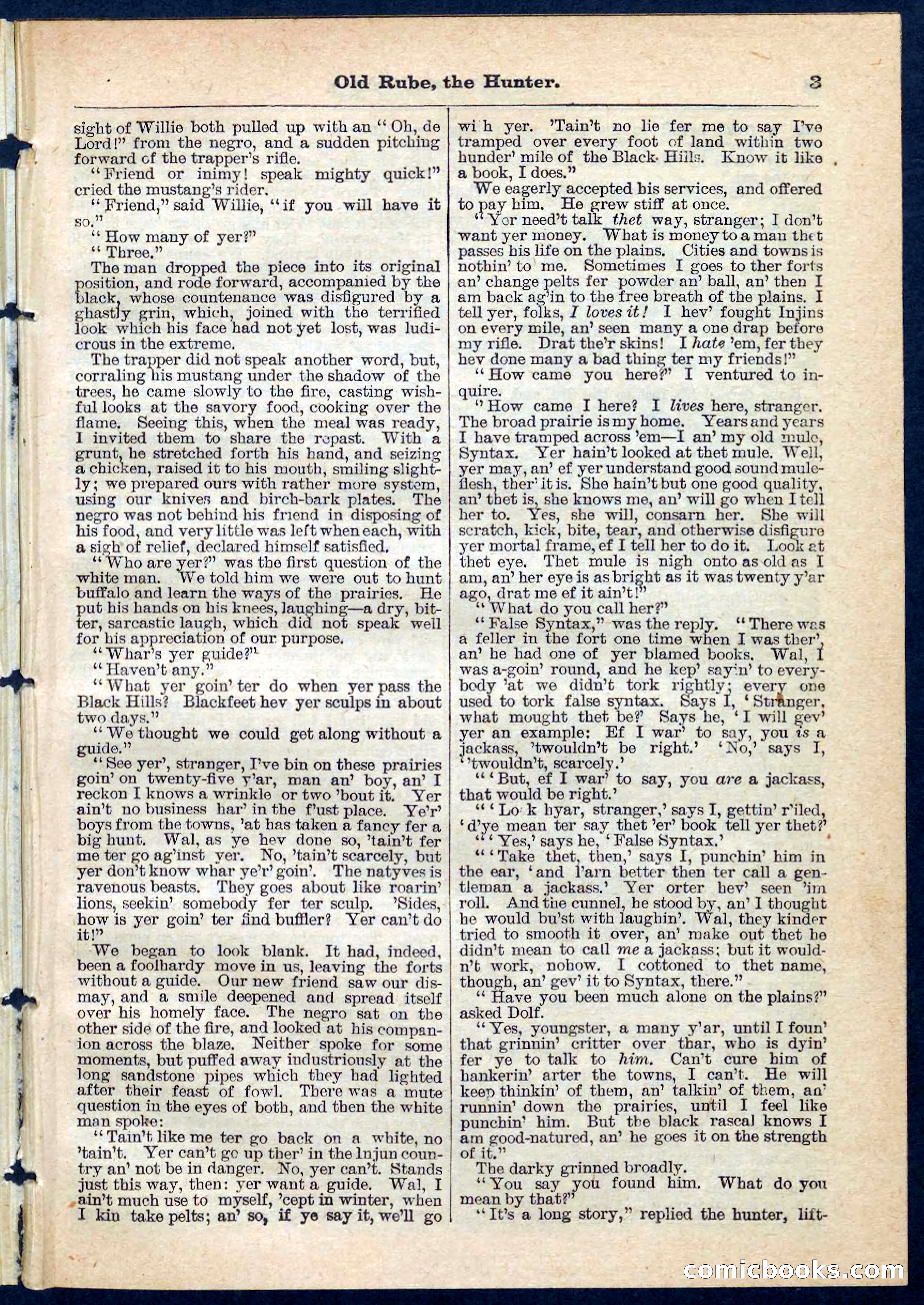 Beadle's Pocket Library No. 136: Old Rube, the Hunter — page 3 of 32